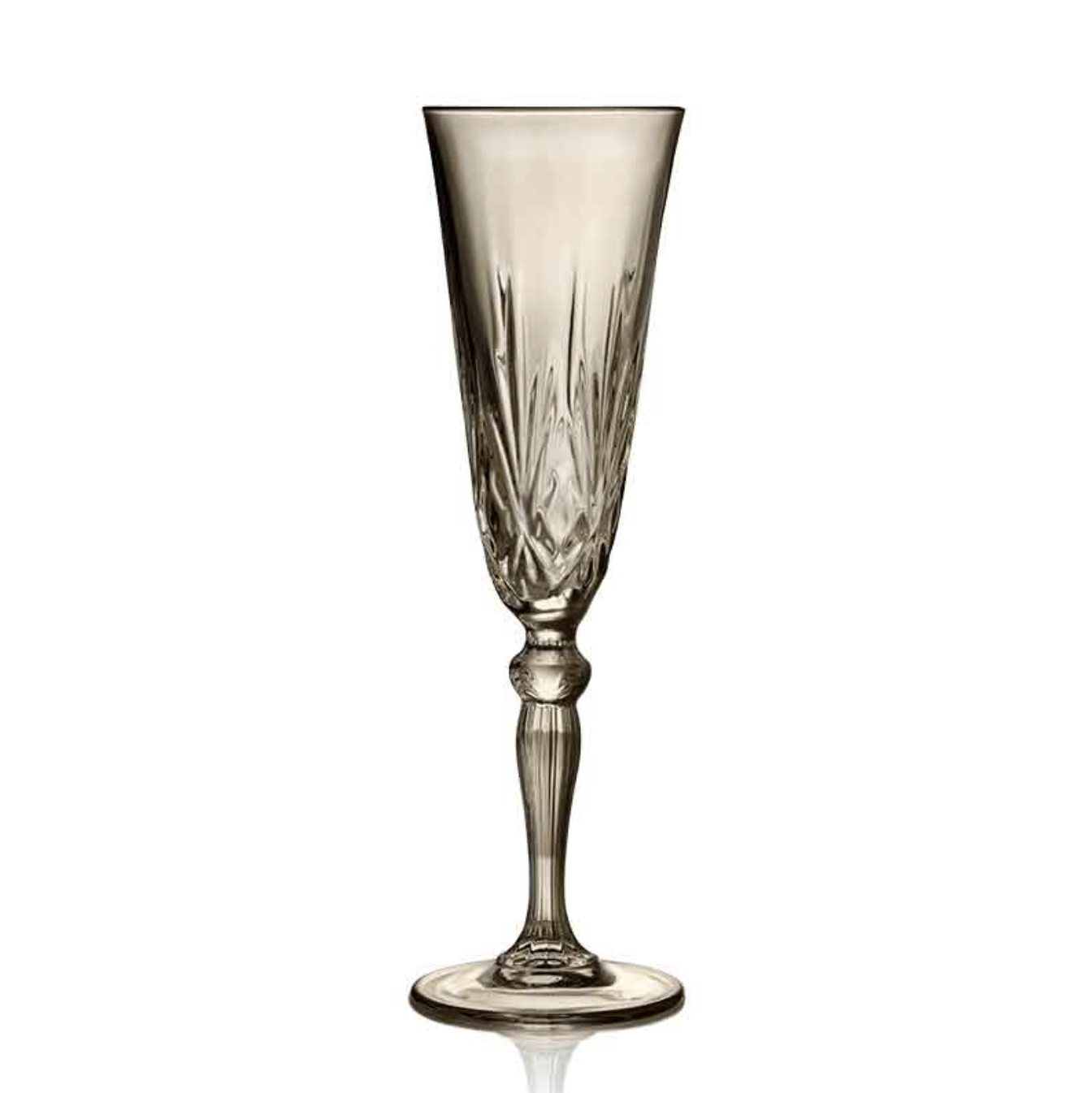 Smokey Crystal Champagne Flute