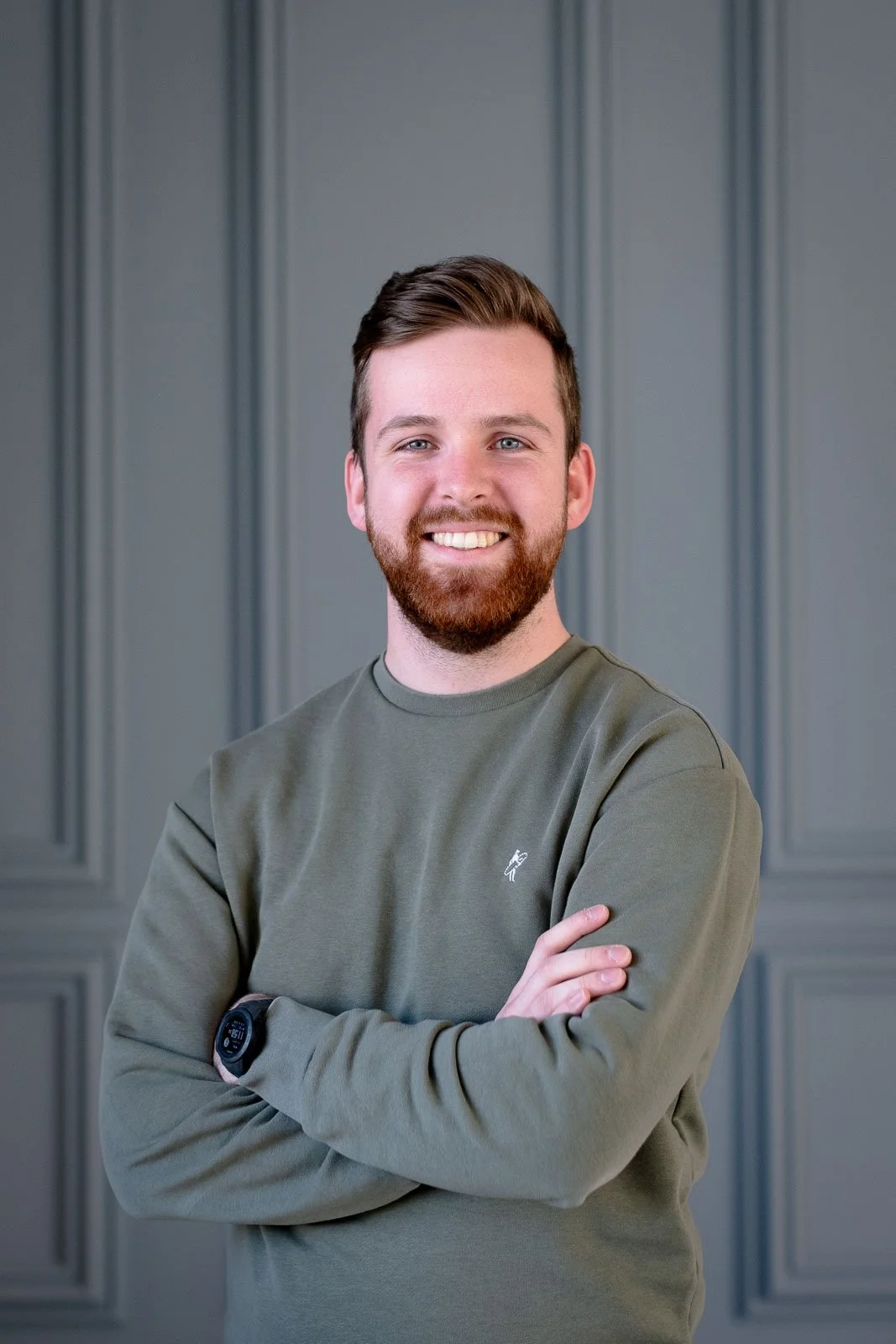 Portret foto van man in studio voor IT bedrijf promotie