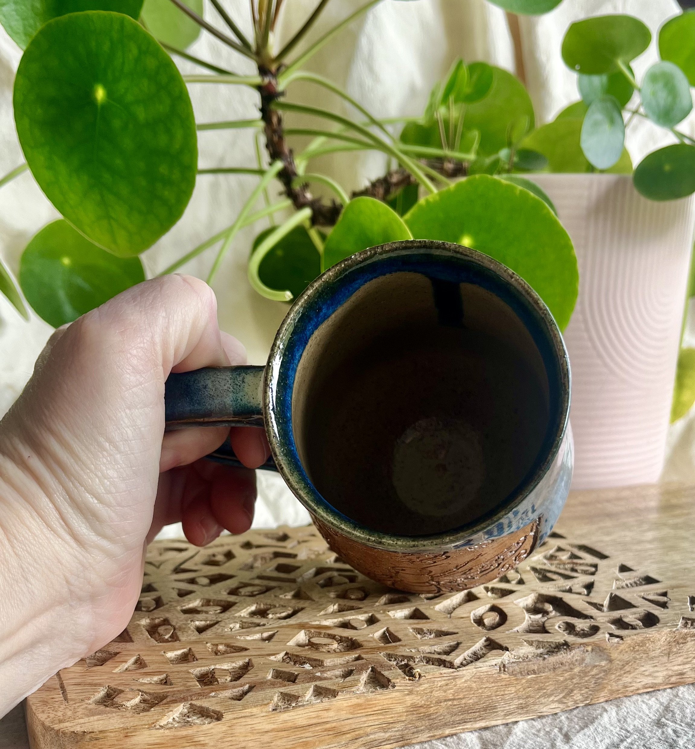 Midnight blue bee mug inside view.jpeg