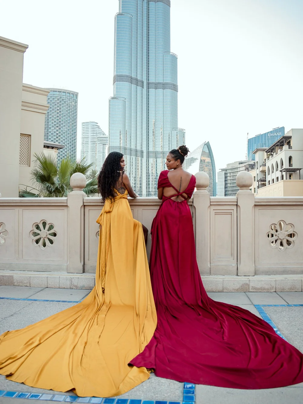 Group Flying Dress Photoshoot Dubai