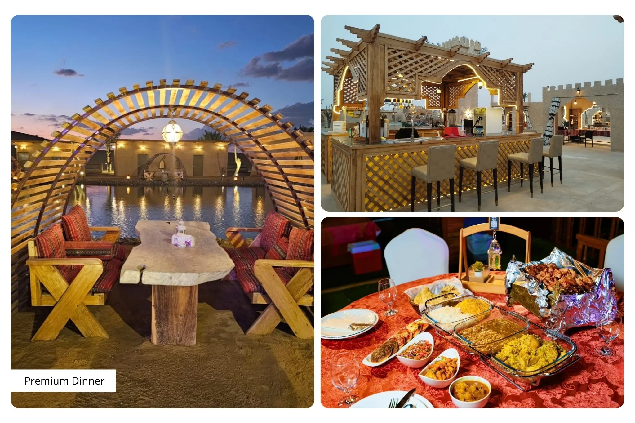 Luxury premium dinner Dubai desert safari experience