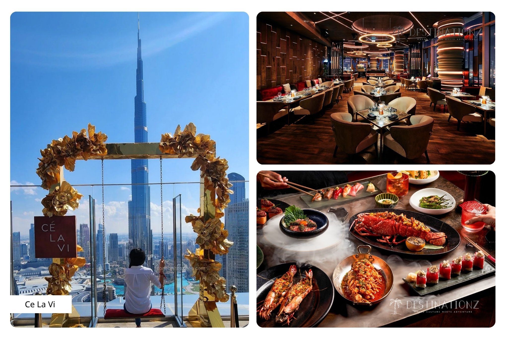 Ce La Vi rooftop restaurant and lounge with skyline views.