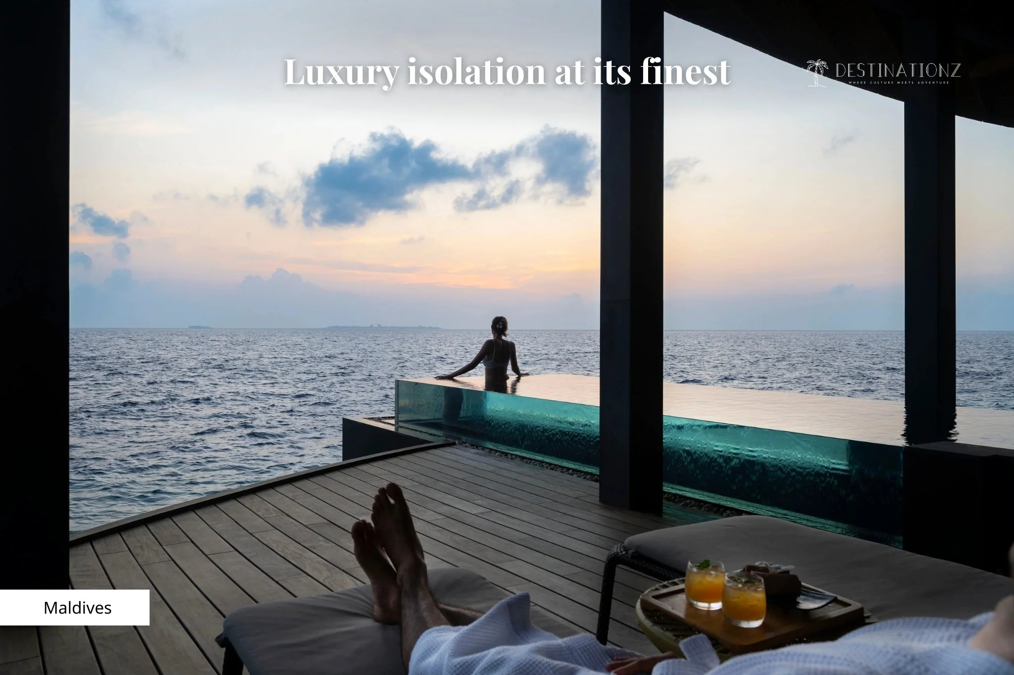 Private overwater bungalows in the Maldives: Luxury island isolation and exclusive resort views.