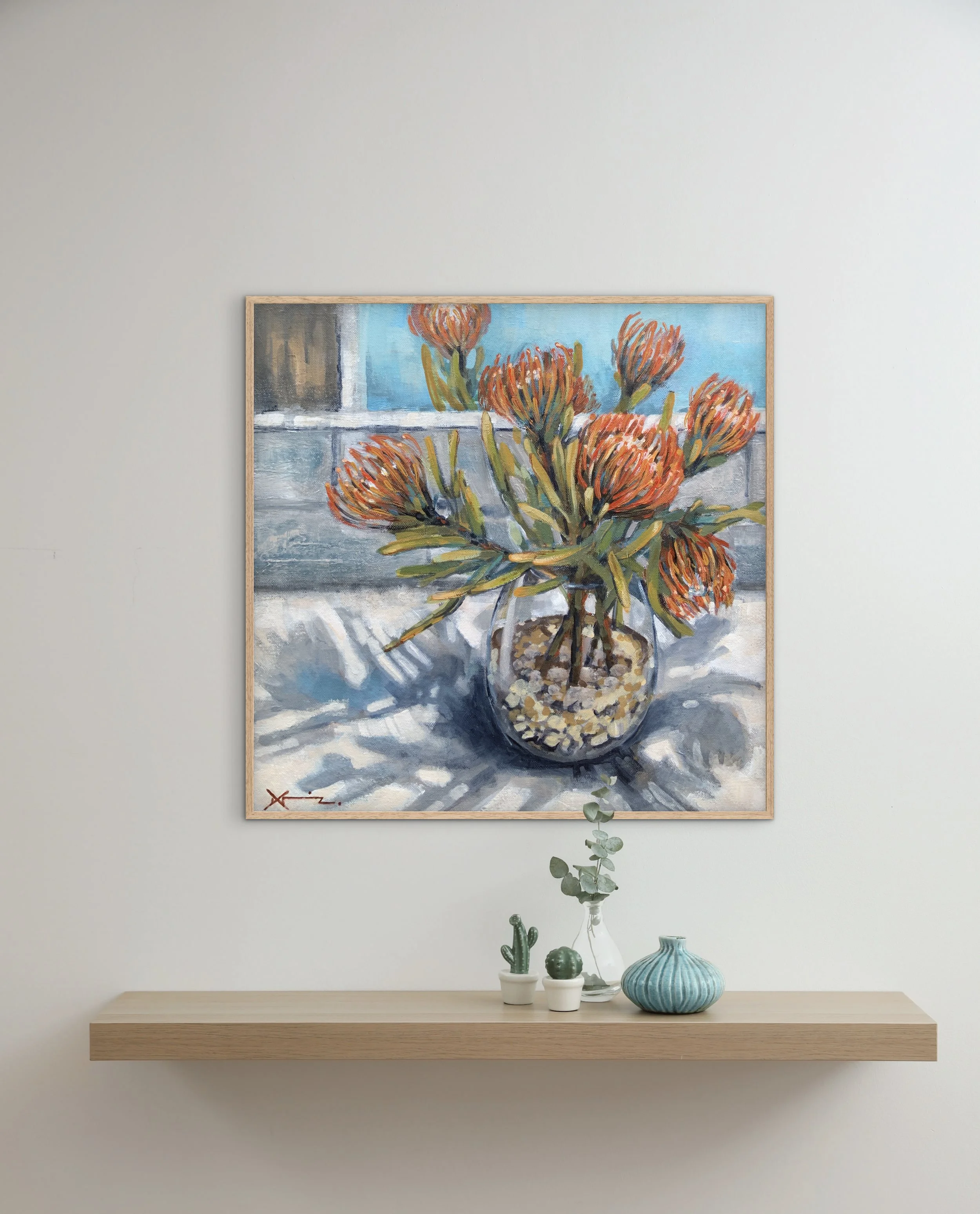 acrylic painting of proteas in orange.jpeg