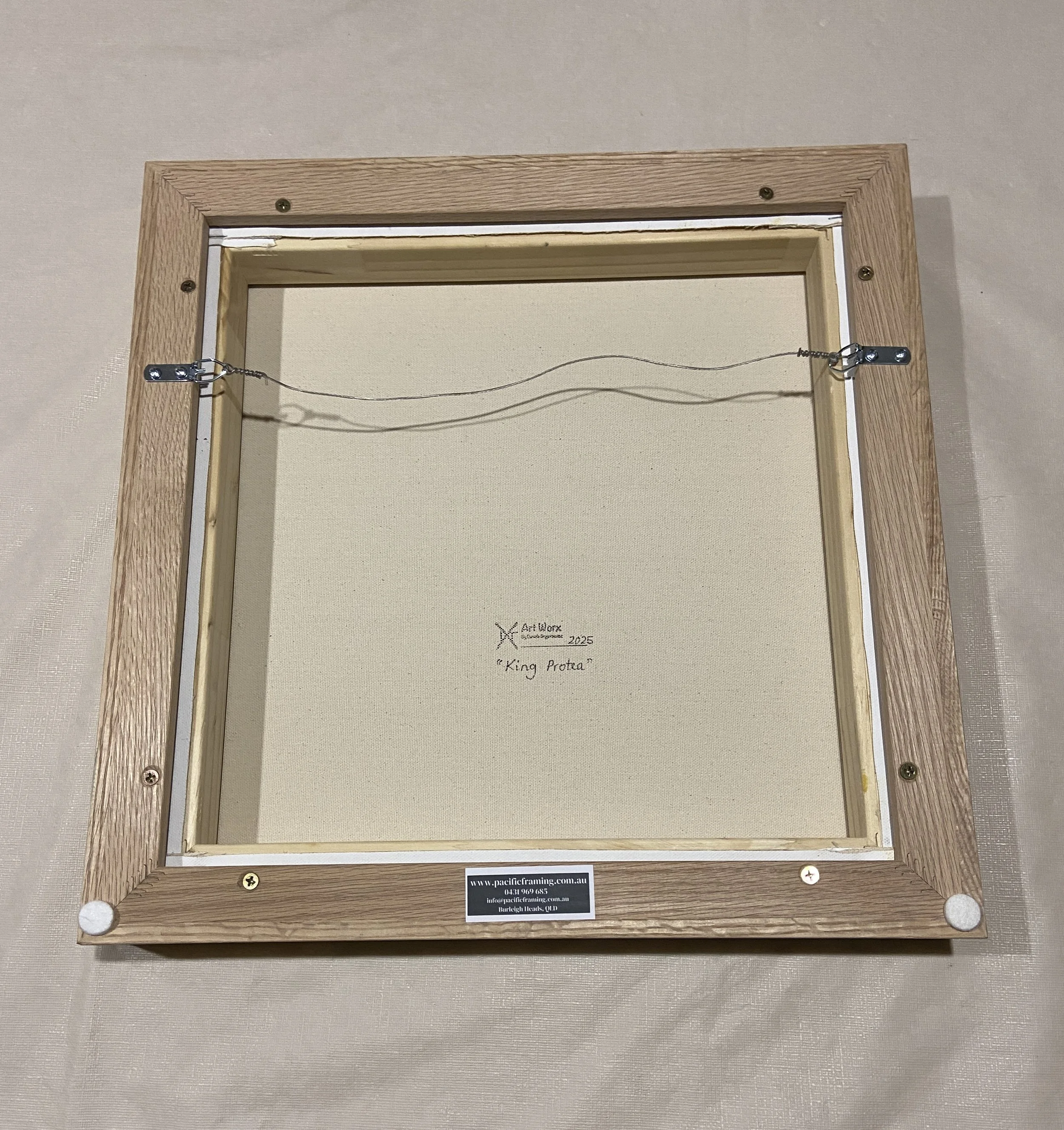 Back of King Protea painting