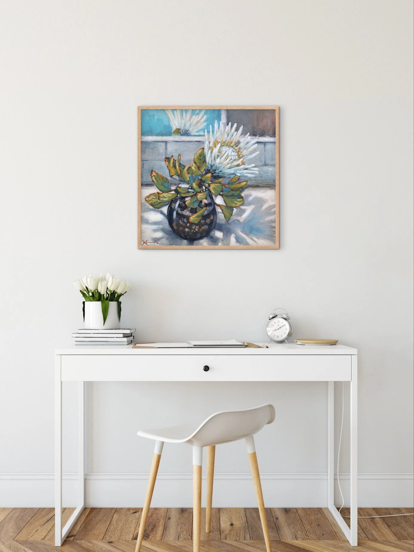 Floral still life of protea