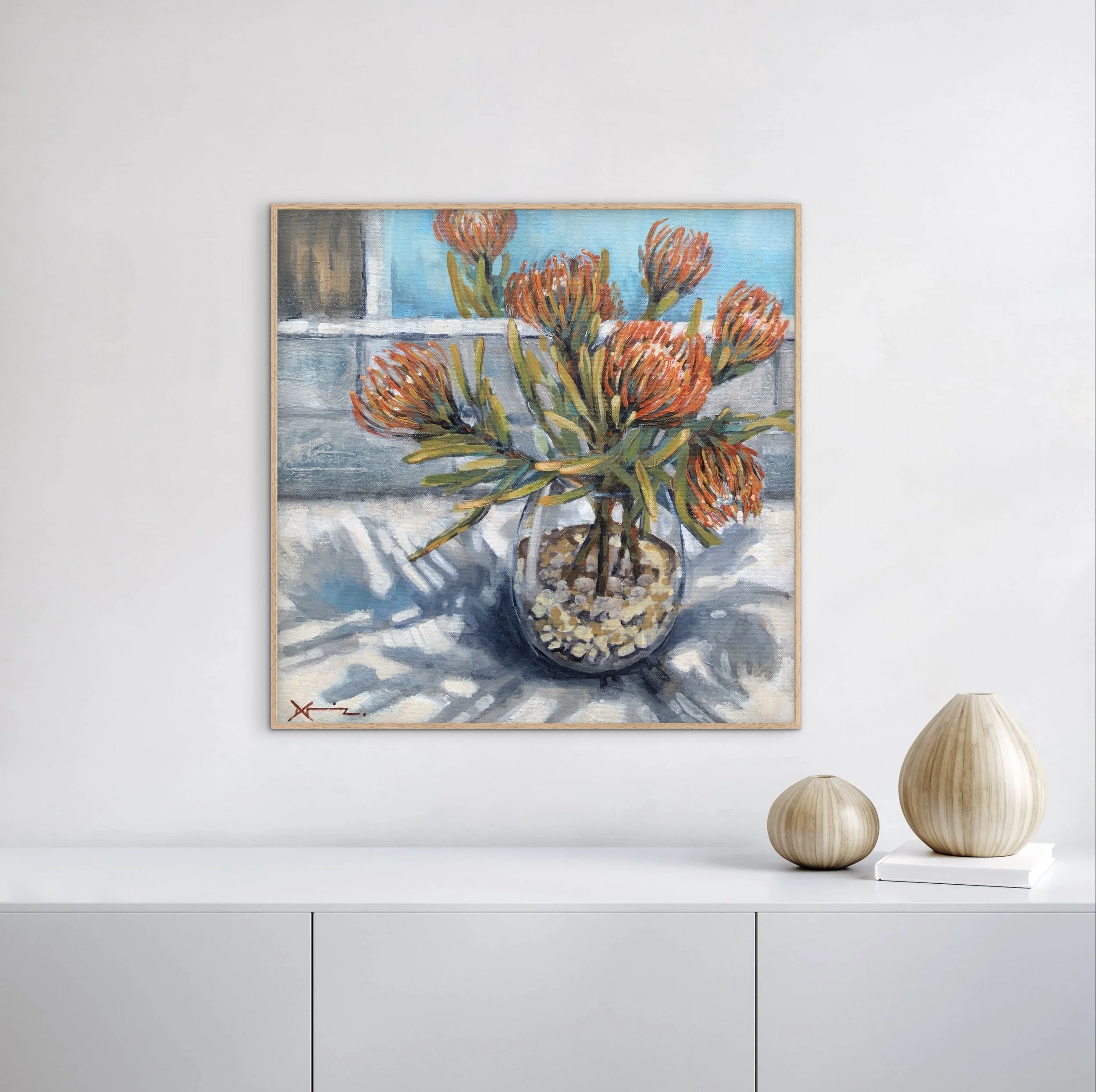 Painting of pin cushion proteas.jpeg