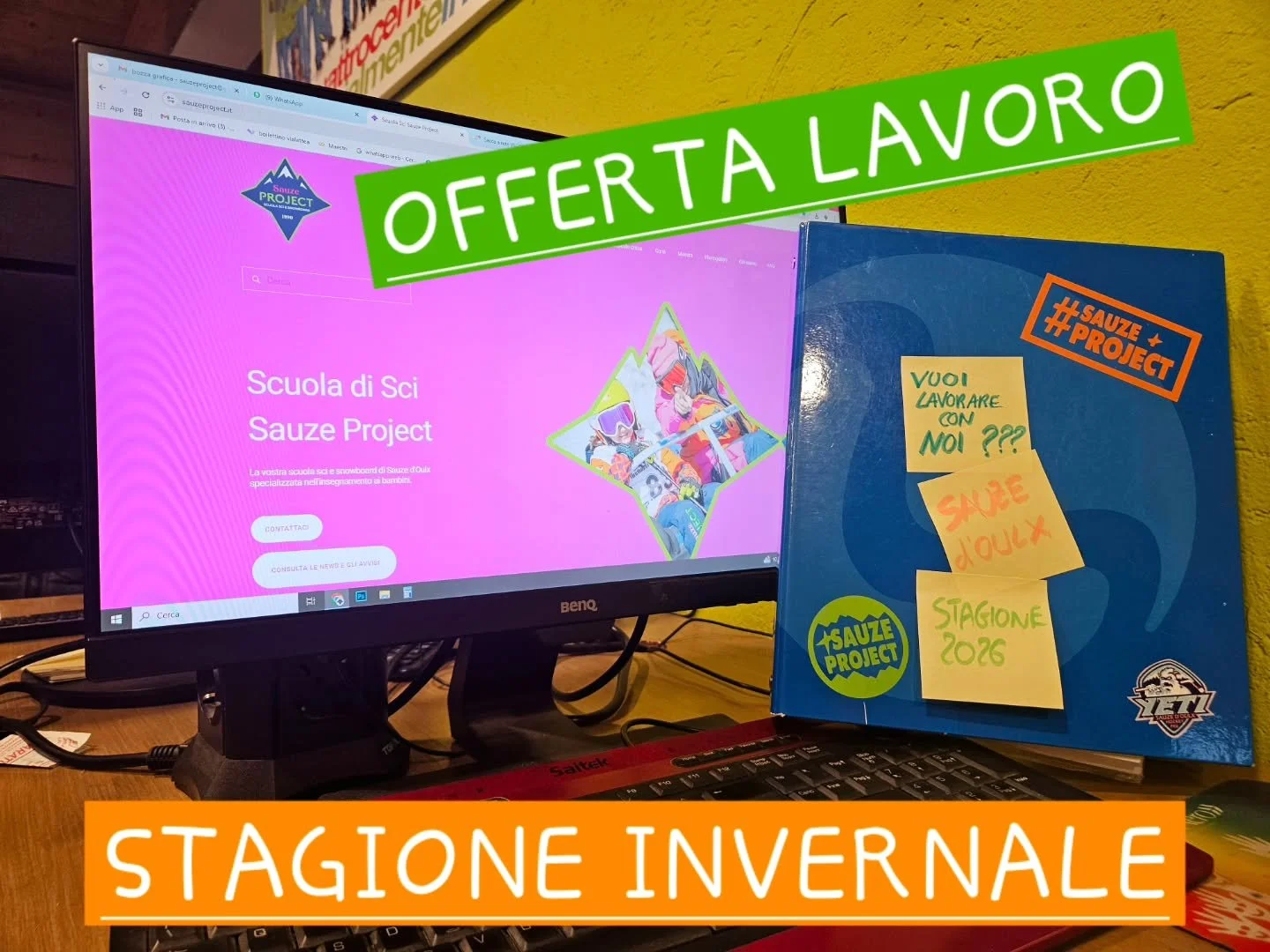 💻 OFFERTA LAVORO ☎️
Cerchiamo collaboratore/collaboratrice per lavoro di SEGRETERIA scuola sci Sauze Project.
Se interessati chiamare direttamente
3403944186
#passaparola