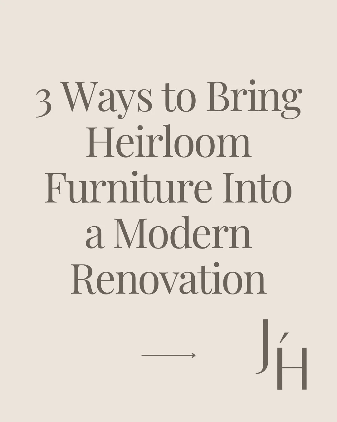 Renovating doesn&rsquo;t mean leaving family treasures behind. At Jard&iacute;n Homes, we make sure heirloom furniture has a place in your modern home &mdash; without creating headaches in the process.

How we help:
1️⃣ Plan for placement early in th