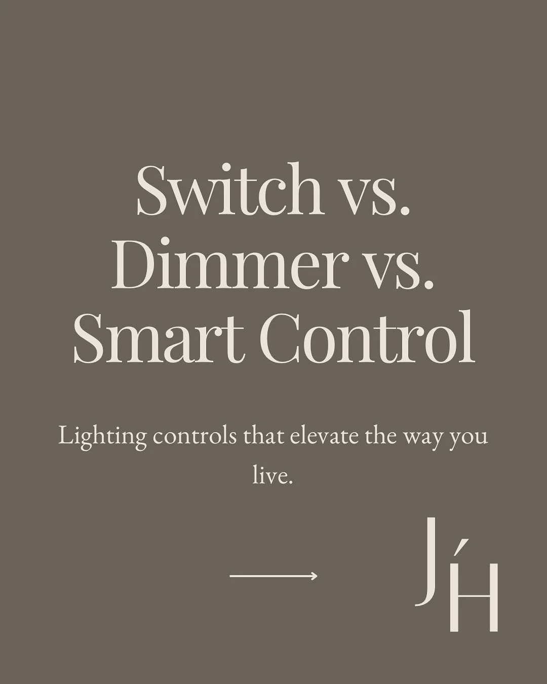 Lighting isn&rsquo;t just about fixtures&mdash;it&rsquo;s also about control.

The right system ensures your home feels comfortable, efficient, and beautifully lit at every moment of the day.

Switch &rarr; timeless and functional.
Dimmer &rarr; set 