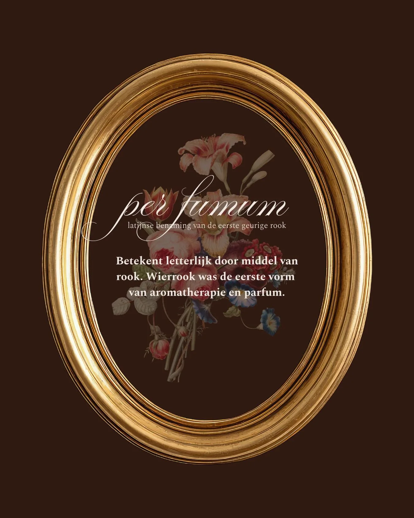 Per fumum verwijst naar historische ceremonies en rituelen waar aromatische kruiden, harsen en hout werden verbrand voor religieuze doeleinden, zuivering en persoonlijke verzorging. Een traditie die duizendenden jaren terug gaat in verschillende cult