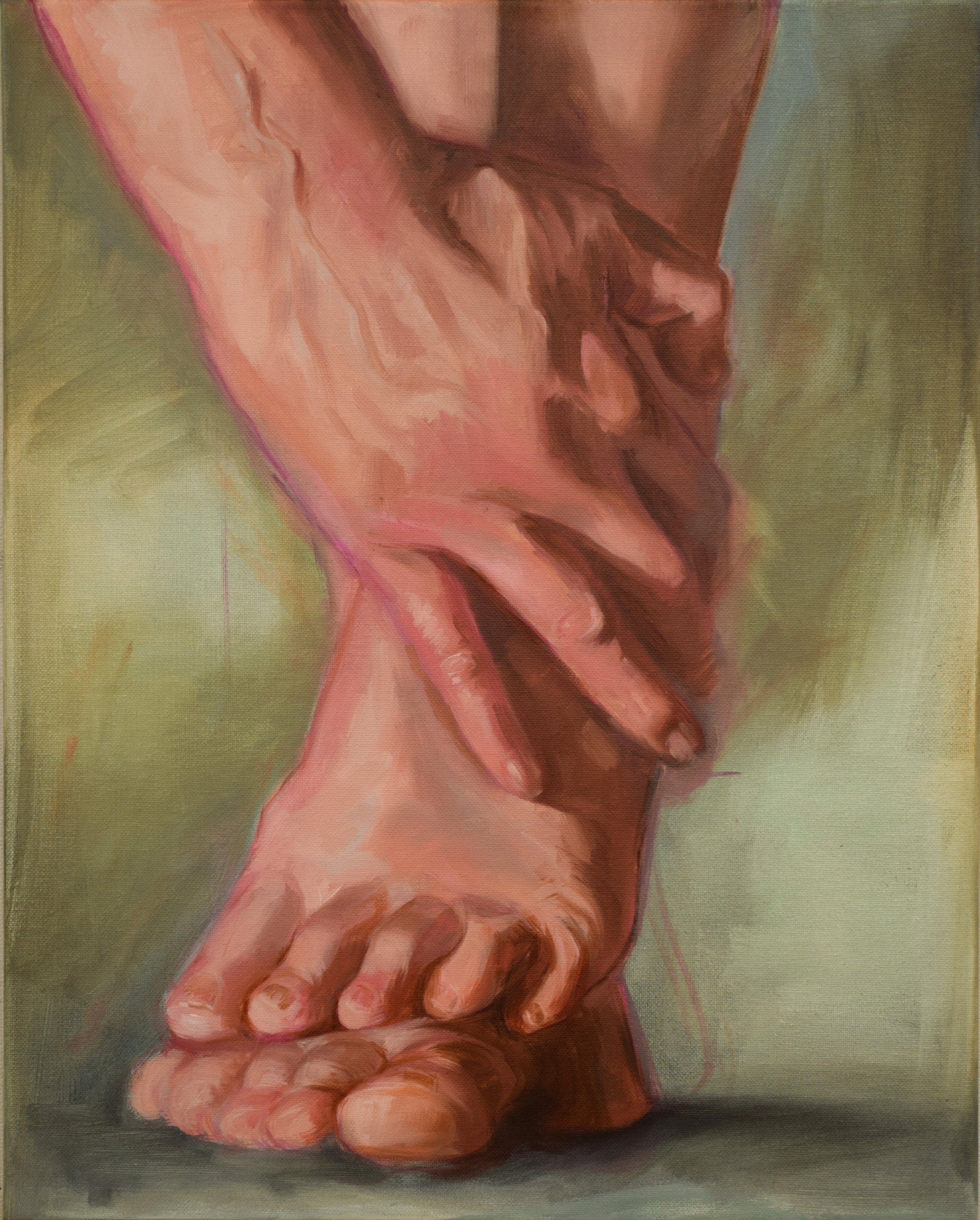 A Precarious Position I, oil on canvas, 20 x 16", 2025