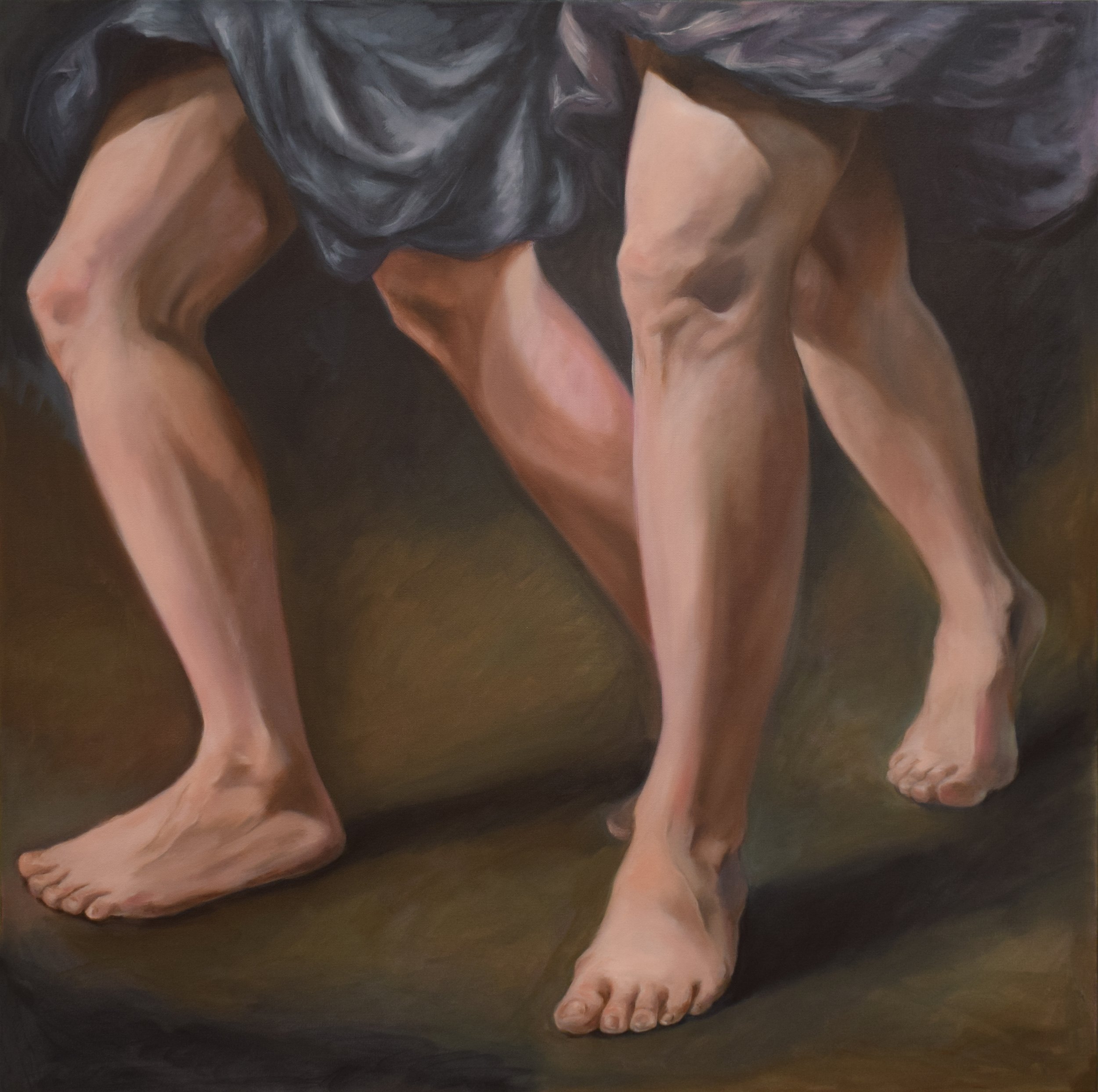 The Hunt II, oil on canvas, 36 x 36", 2025