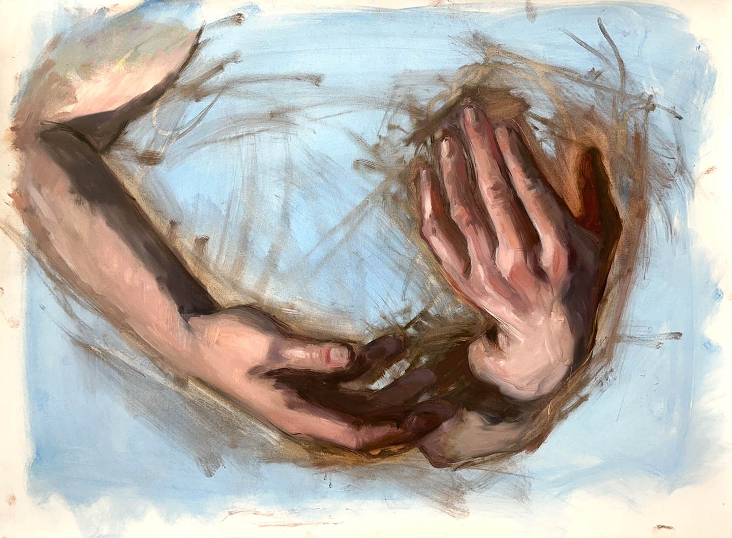 You won't remember this, but I always will 3, Oil on paper, 22 x 30"