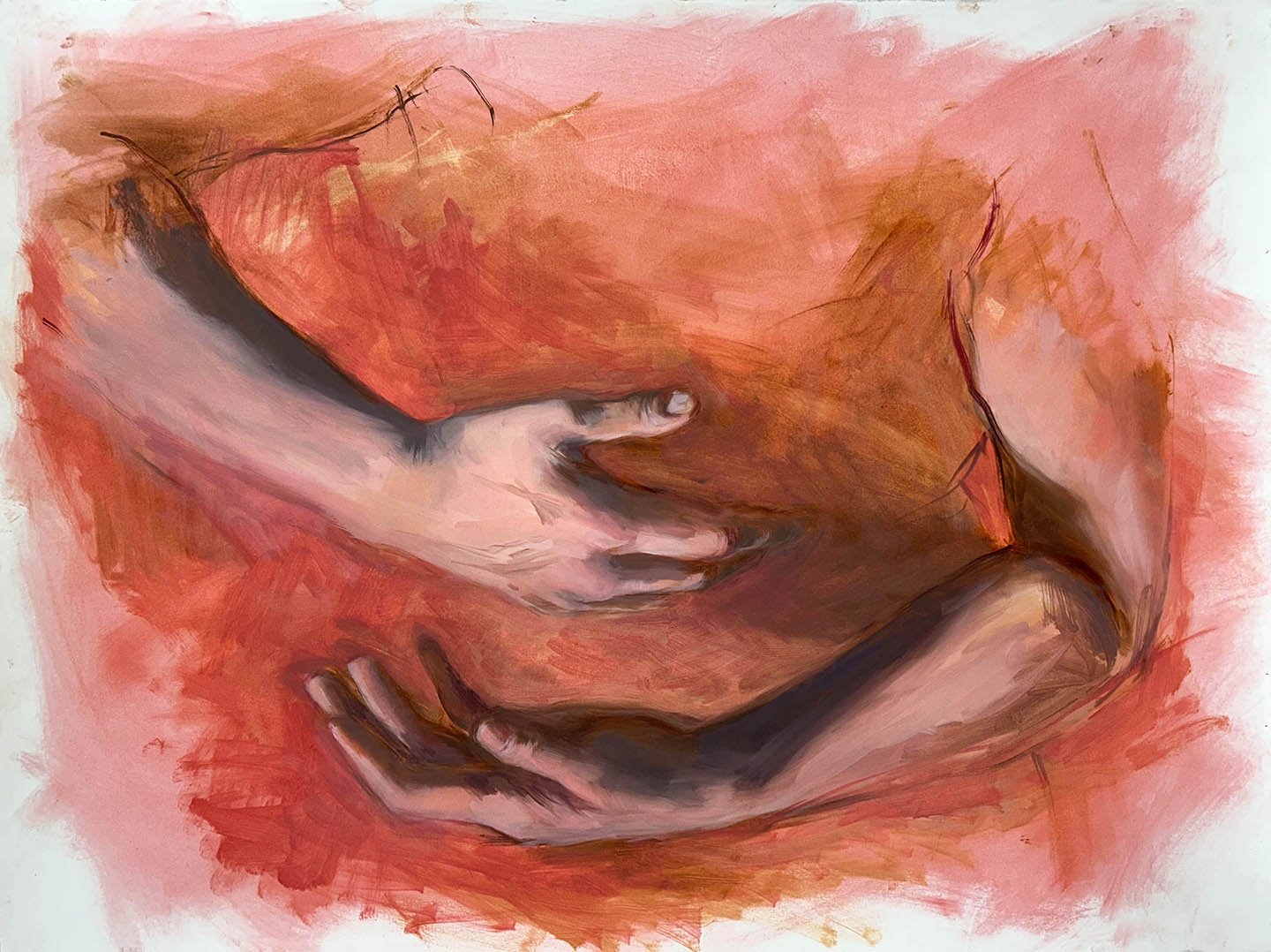 You won't remember this, but I always will 2, Oil on paper, 22 x 30"