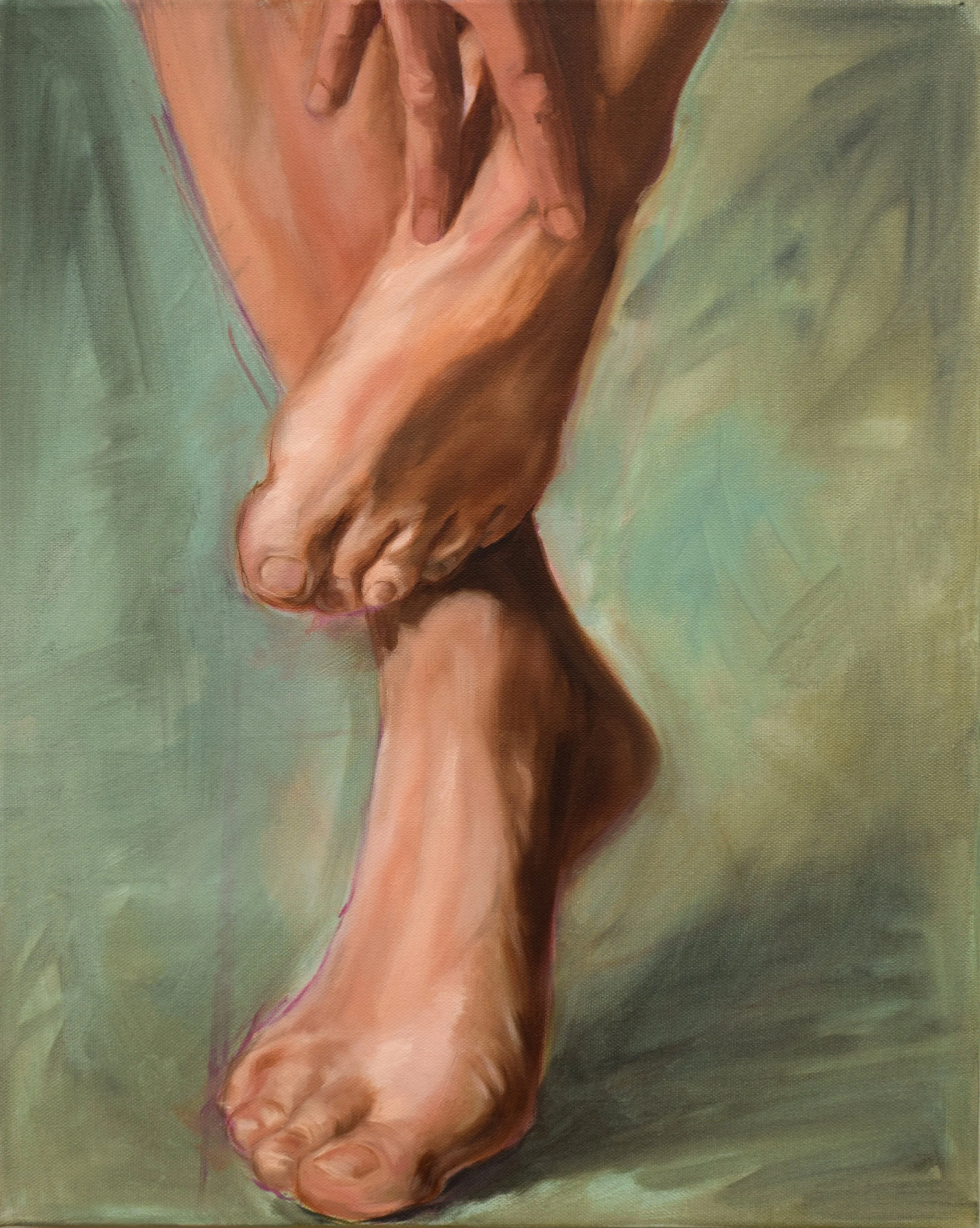 A Precarious Position II, oil on canvas, 20 x 16", 2025