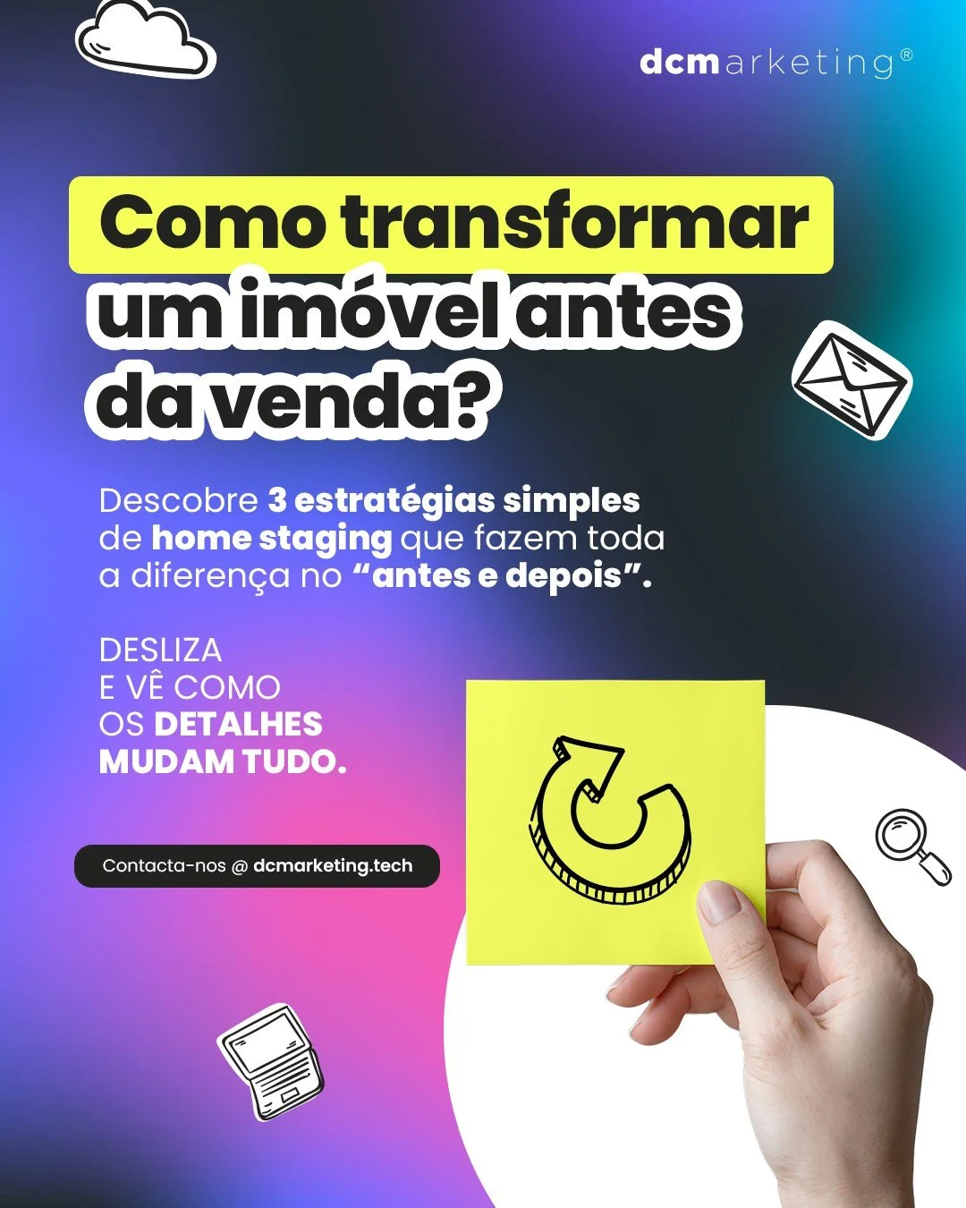 🎯 O &ldquo;antes e depois&rdquo; come&ccedil;a nos detalhes.

Sabias que pequenos ajustes no espa&ccedil;o podem acelerar &mdash; e valorizar &mdash; a venda de um im&oacute;vel?

No carrossel de hoje mostramos-te 3 estrat&eacute;gias simples de hom