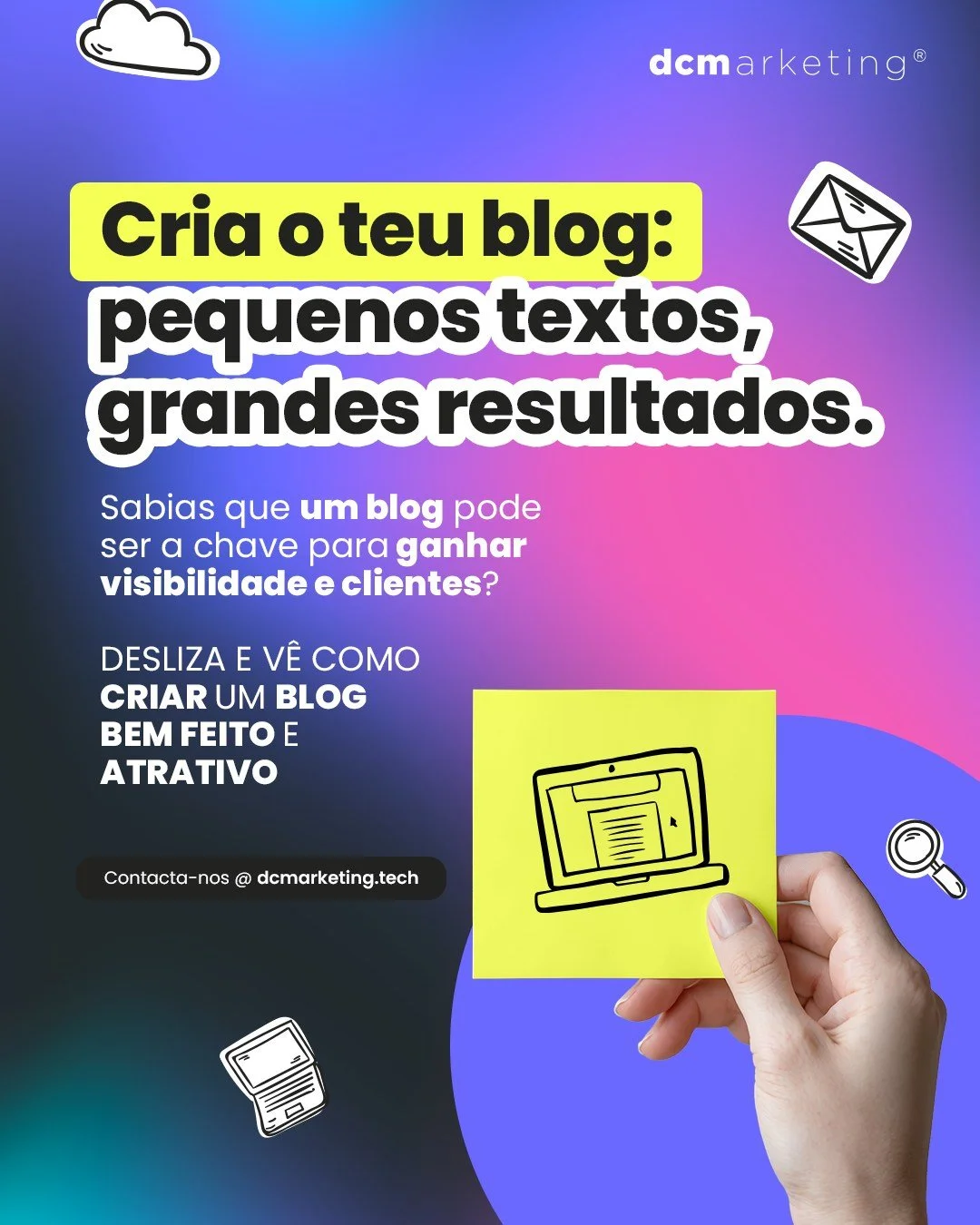 📖 Criar um blog no teu site pode ser um dos passos mais simples &mdash; e mais poderosos &mdash; para a tua marca crescer online.

Um blog bem estruturado ajuda-te a:
✨ Ganhar autoridade no teu setor.
🔎 Ser encontrado mais facilmente no Google.
🤝 