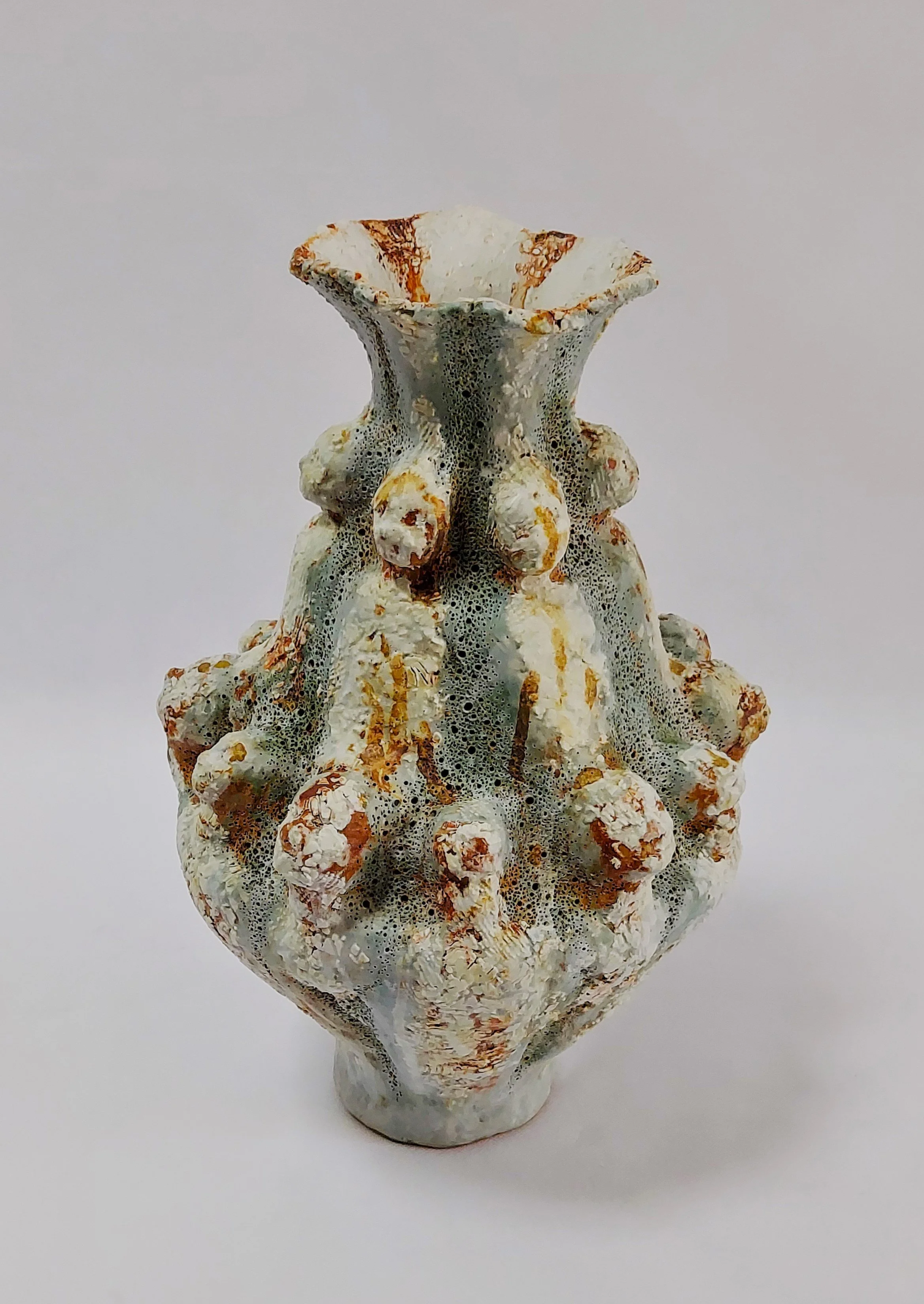Queue Vessel - Stoneware, porcelain slips, oxides