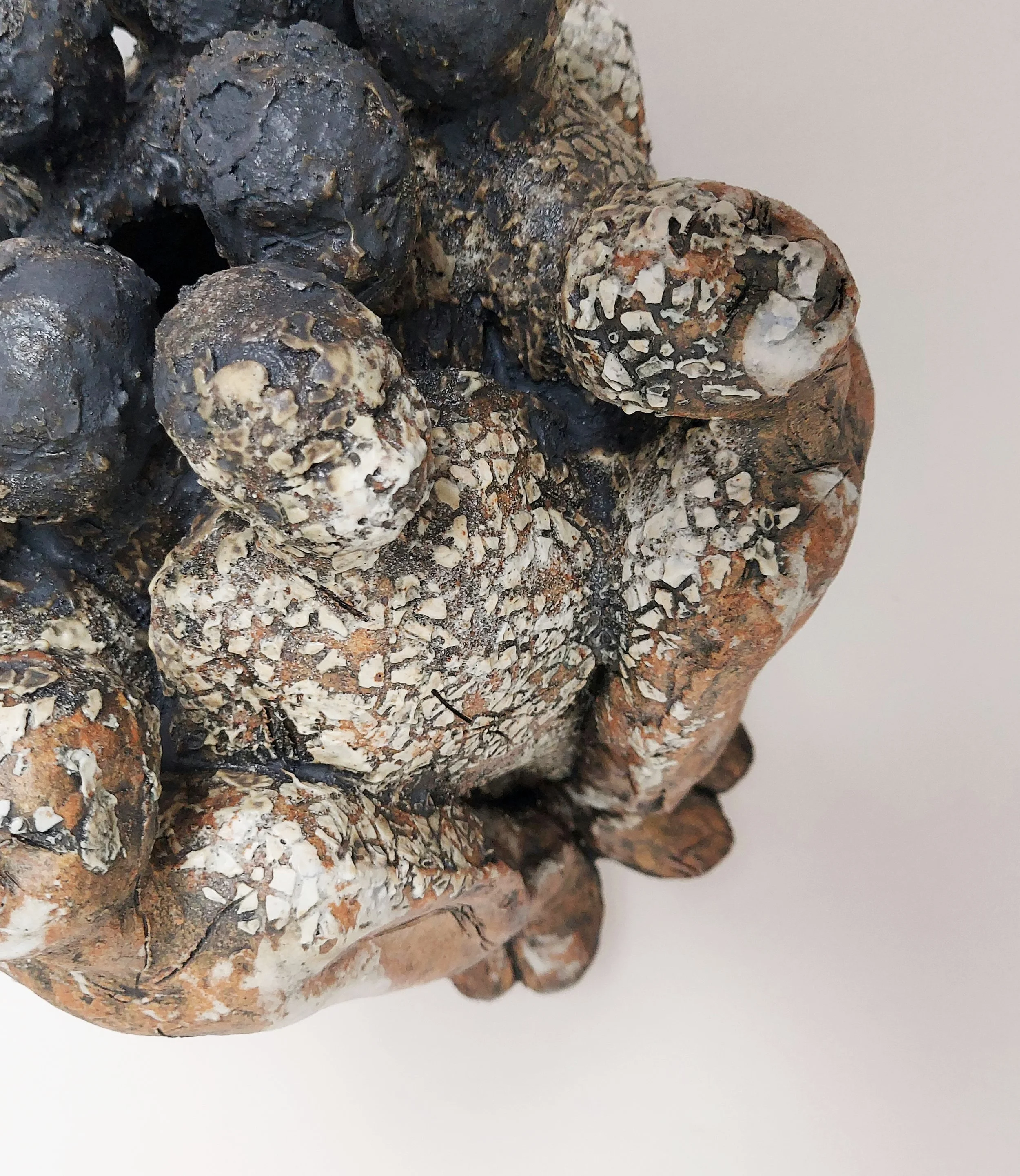 Queue Crowd Vessel - Stoneware, porcelain slip, oxides