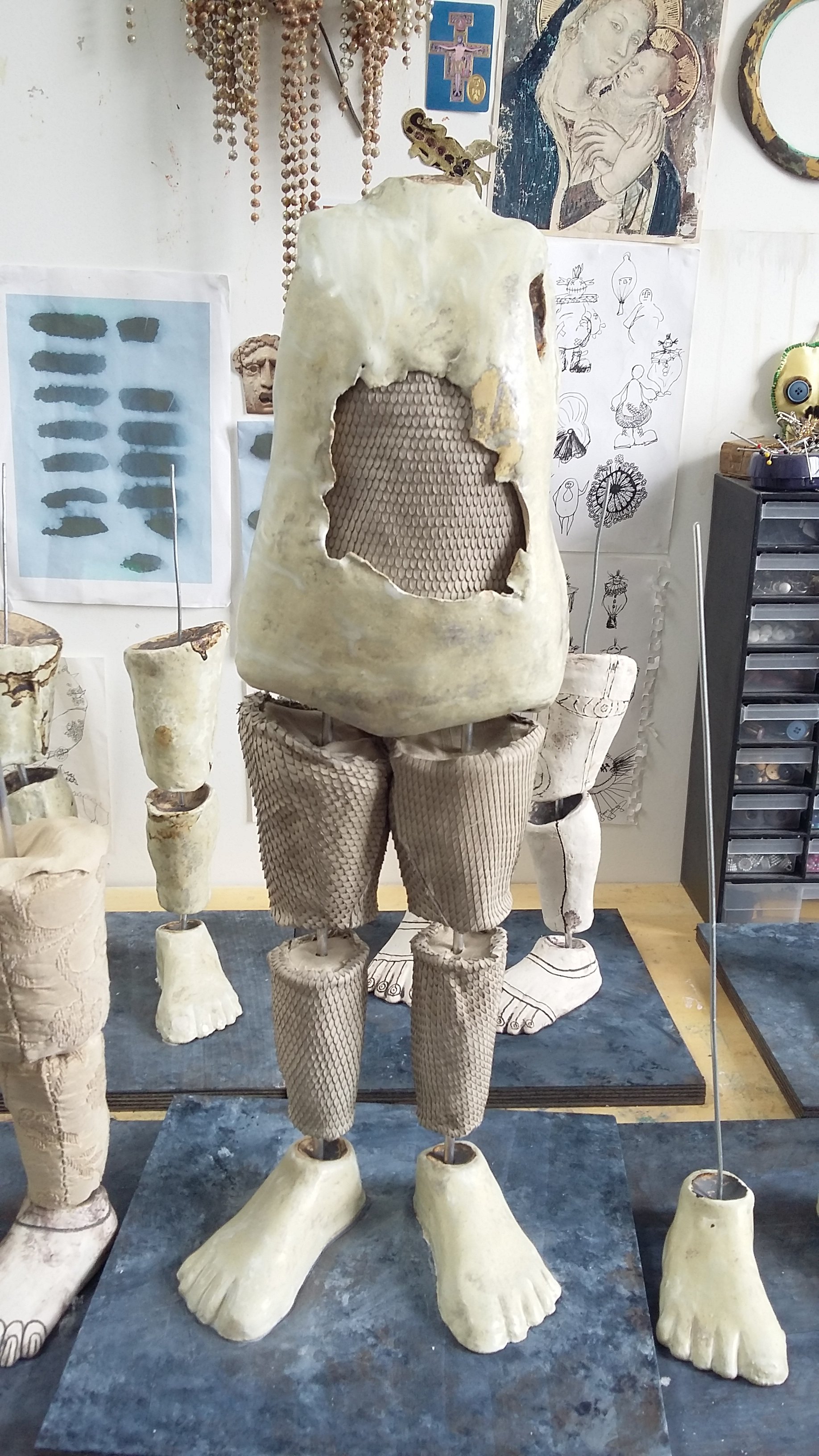 Strings Attached Installation 2017 -      
Mixed media has always been part of my practice. 