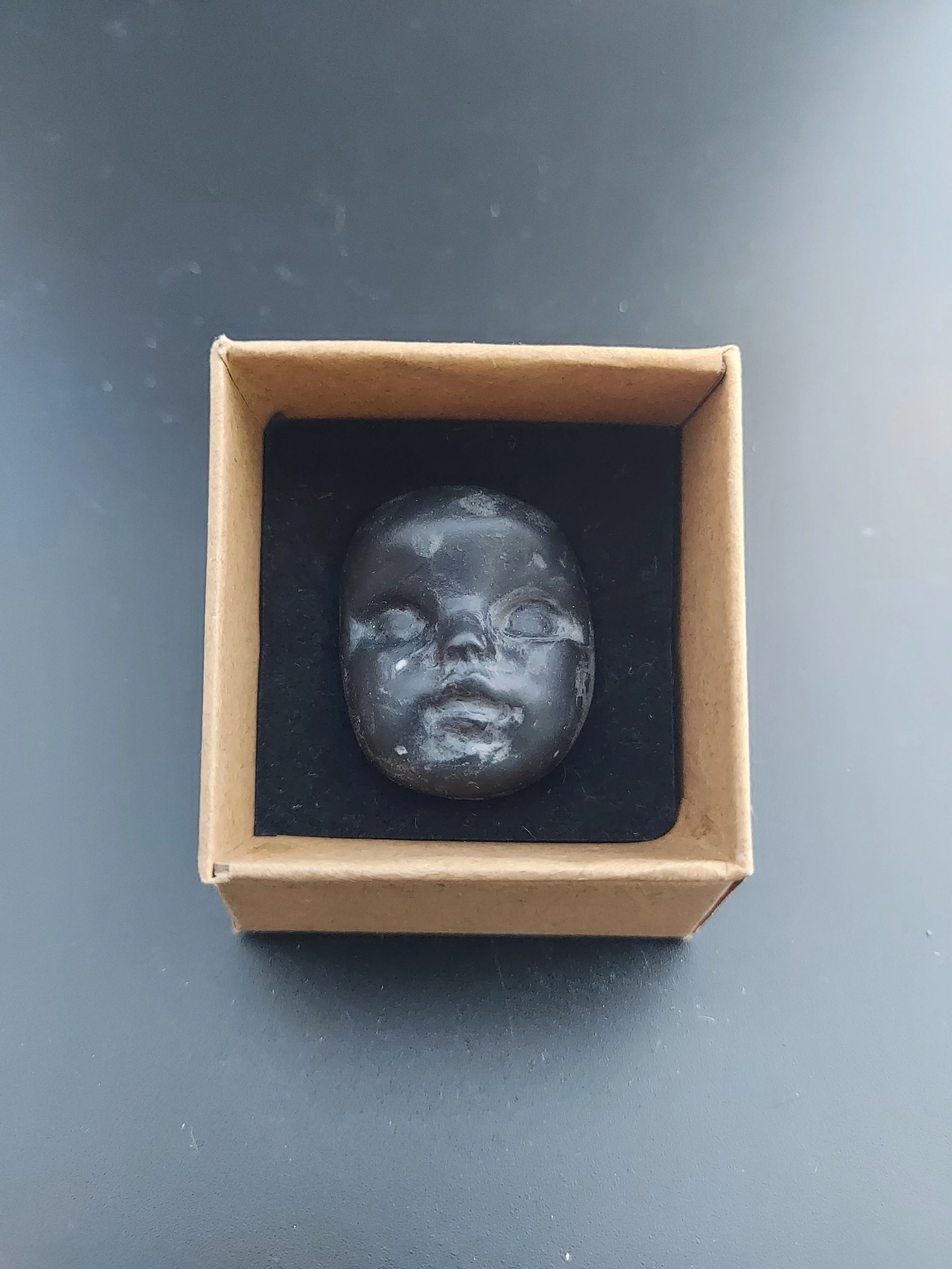 Black Porcelain Brooch