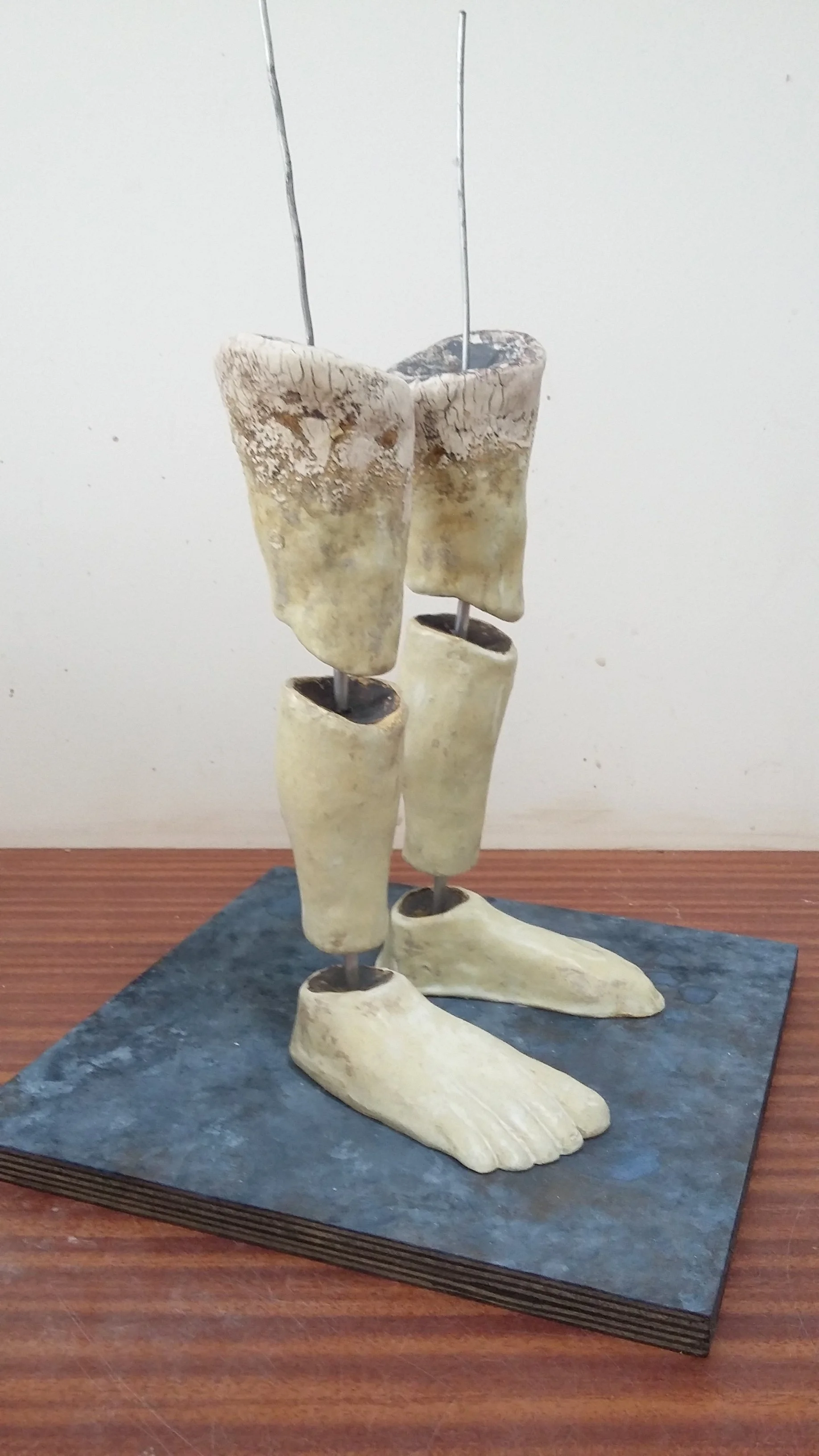 Strings Attached Installation 2017 -      
Used good thick galvanised wire to assemble each body. 