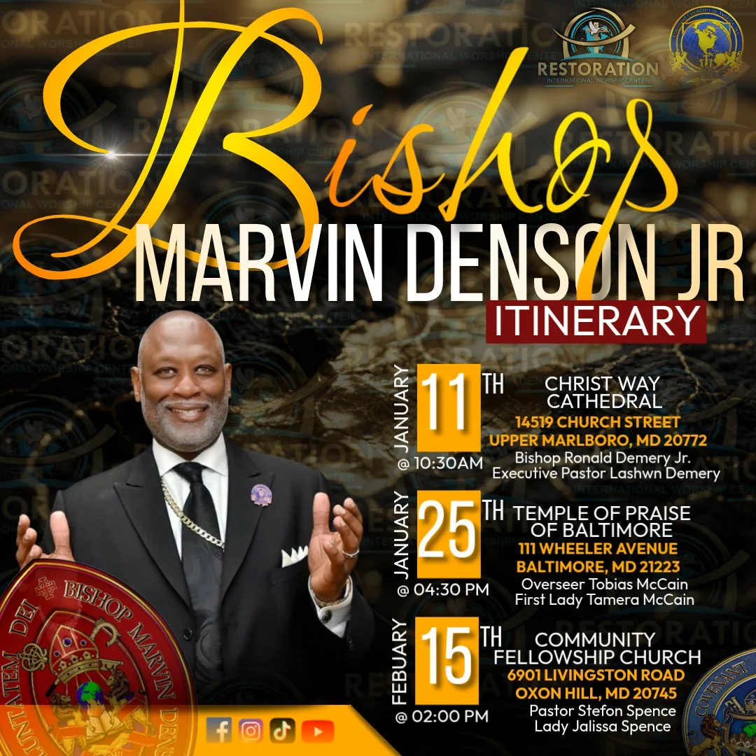 Bishop Marvin Denson Jr Itinerary