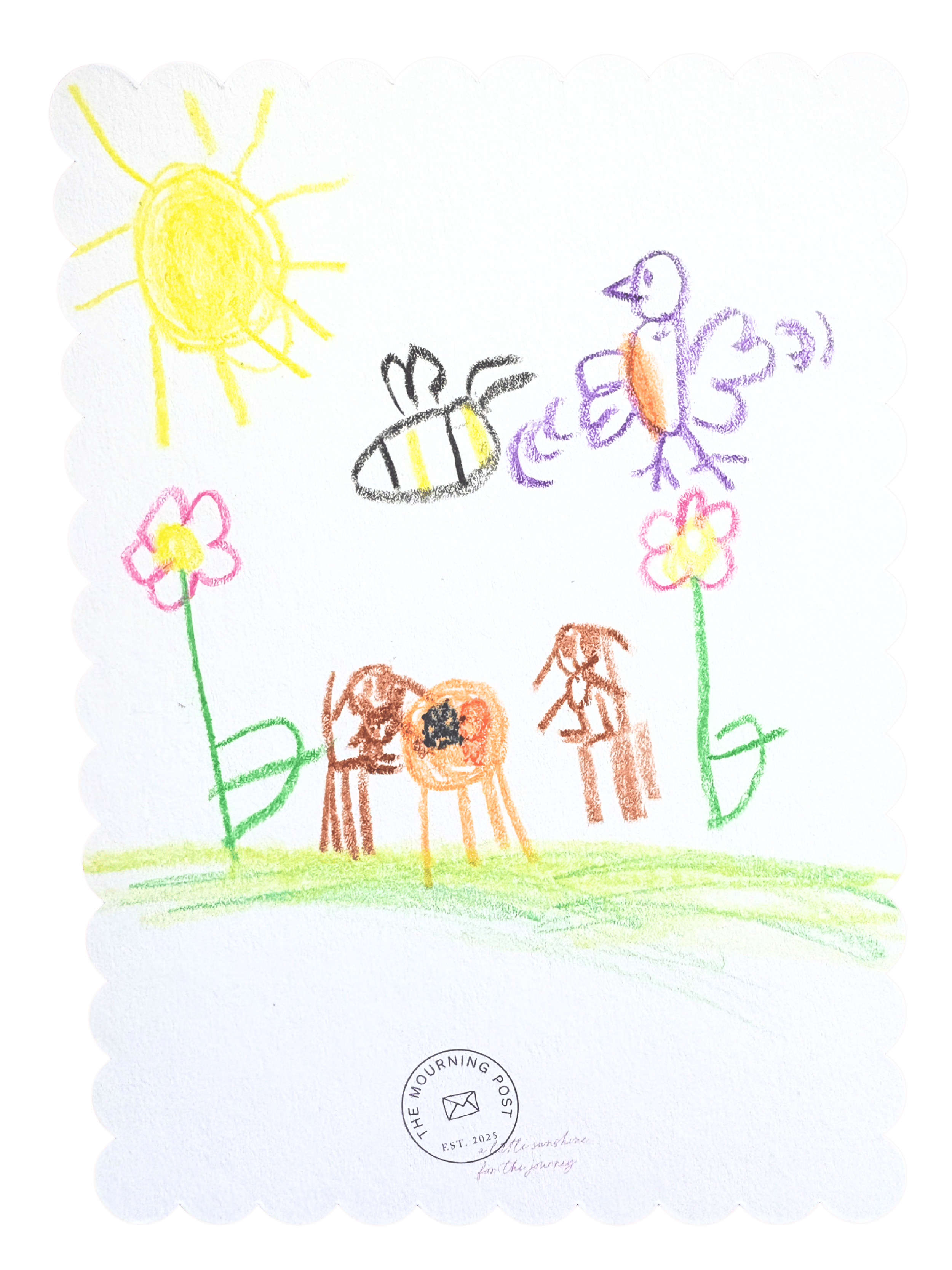 [For N, a new mother who recently lost own mother] 
“Mum was motivated, super hardworking and creative. She adored the garden, the birds, the bees. She thought her granddaughter was the most perfect creation in the universe and would tell me so daily