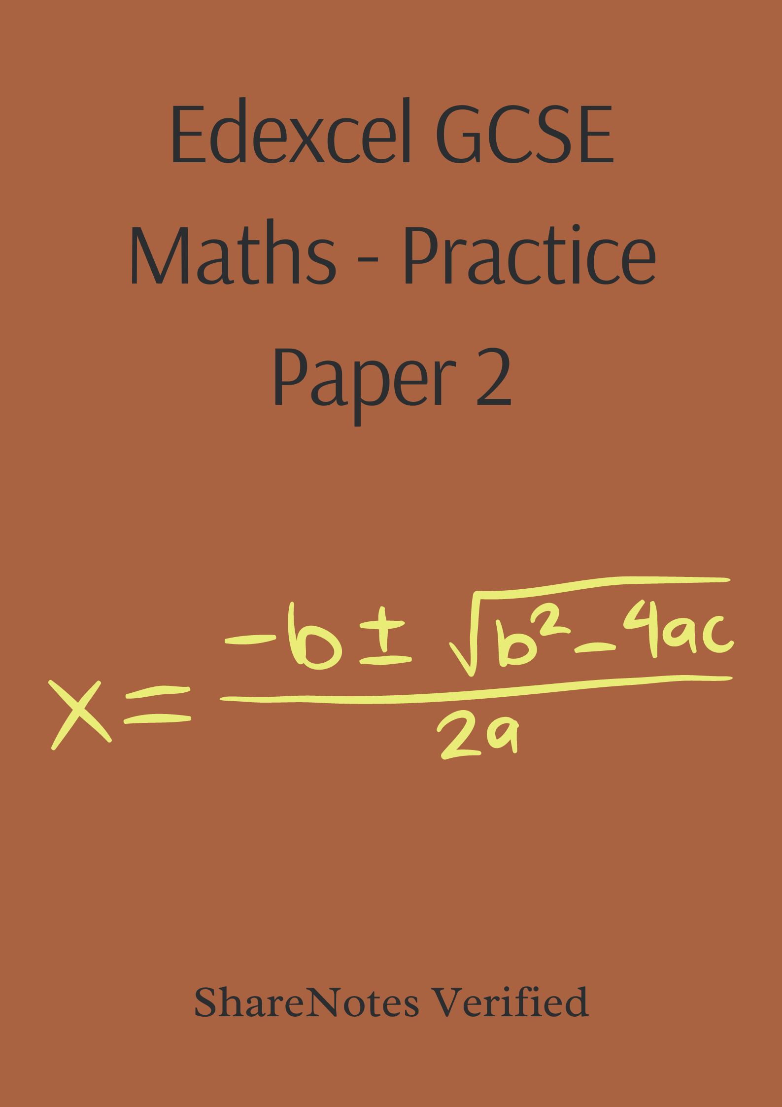 Gcse Maths Example Paper GCSE Maths Practice Exam Paper 1 — ShareNotes