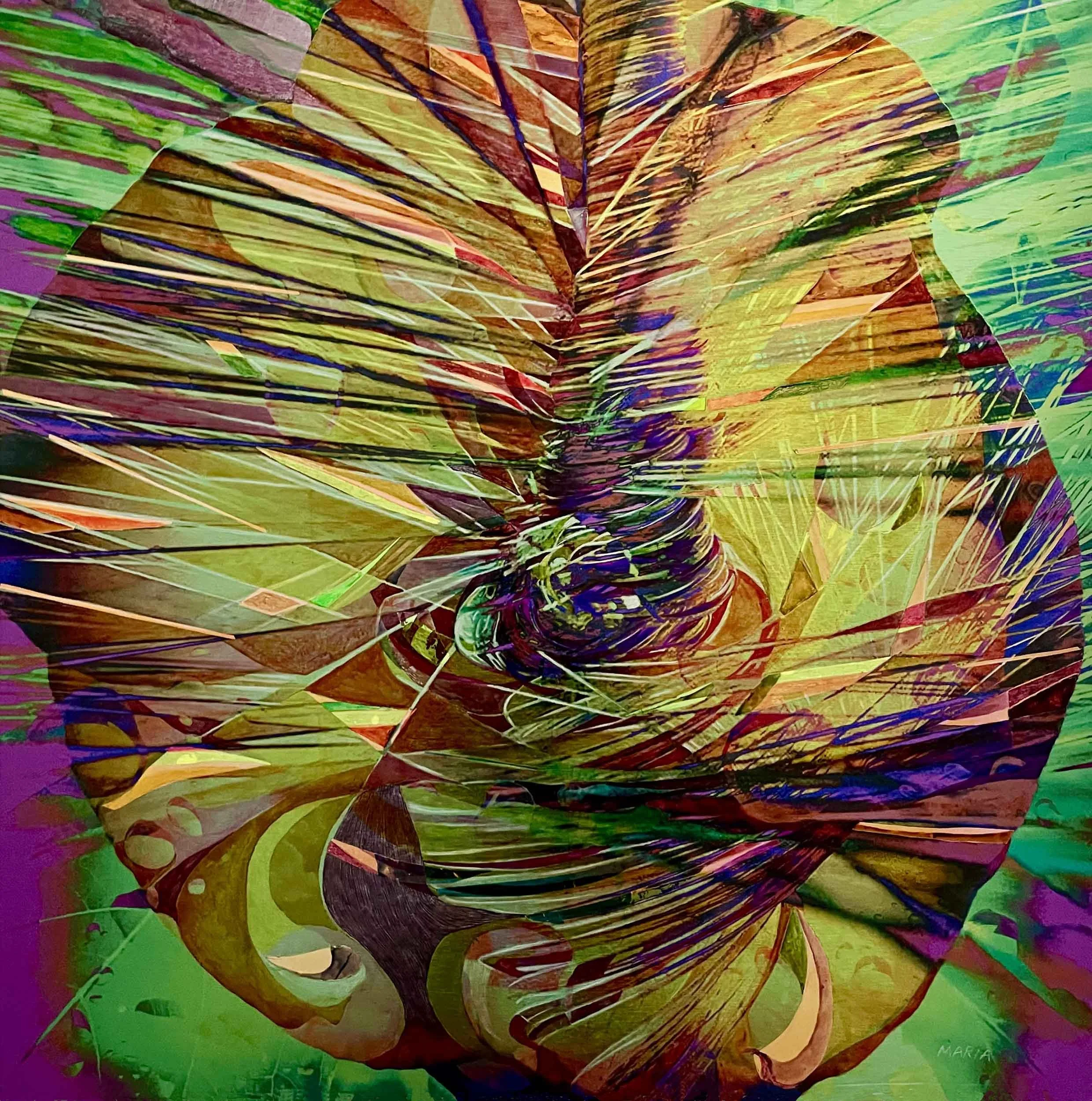 “The One”, mixed media on Aluminum, epoxy finish, W24”/61cm X H24”/61cm