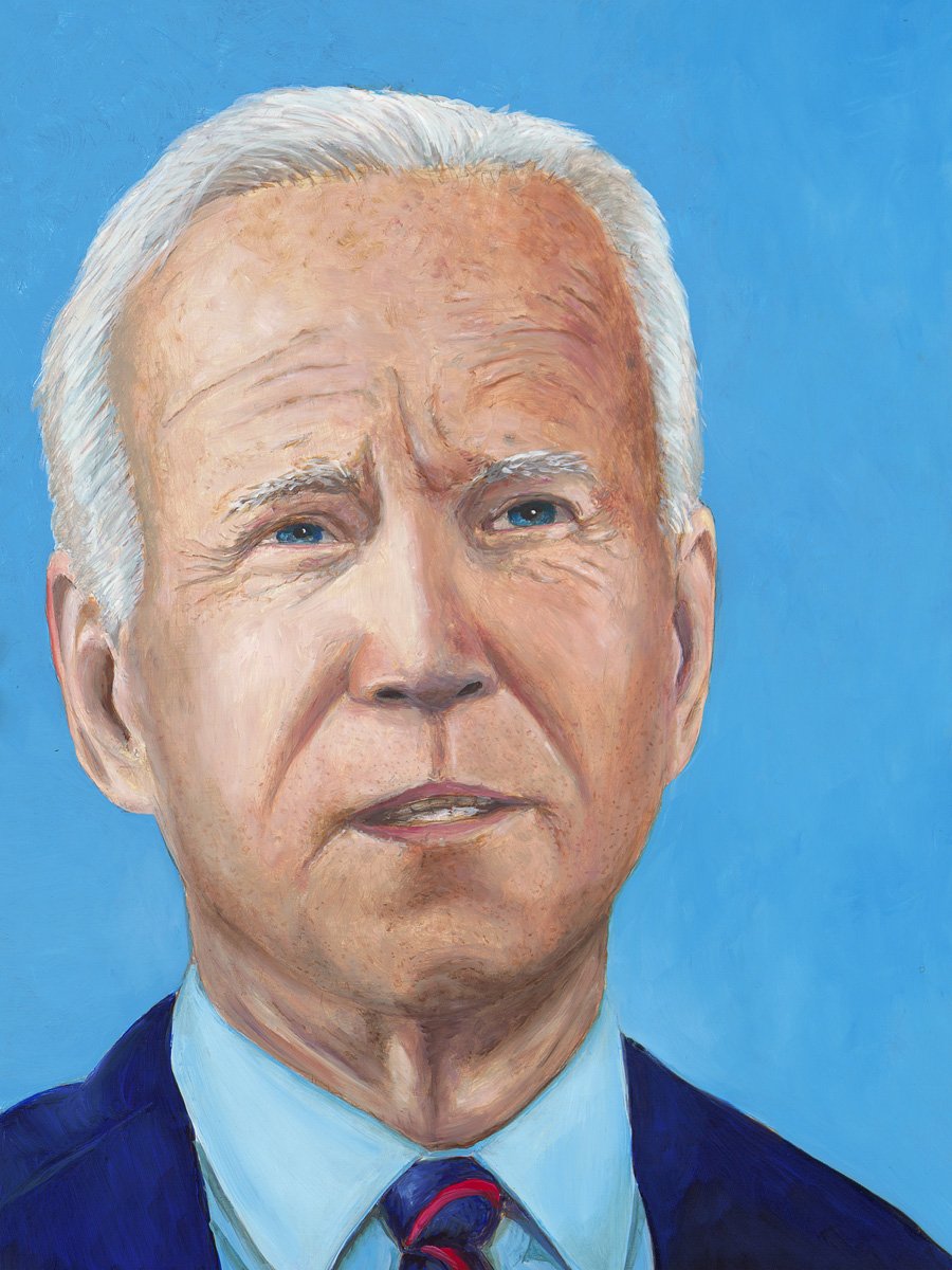 Uncle Joe Biden, oil on panel