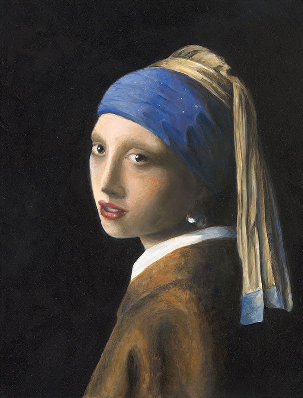 Girl with a Pearl Earring, oil on panel