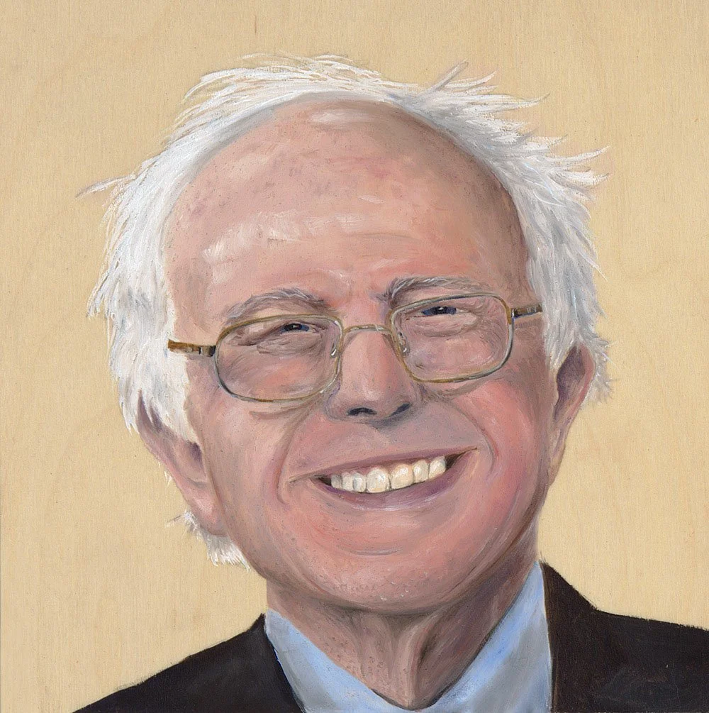 Bernie Sanders, oil on panel