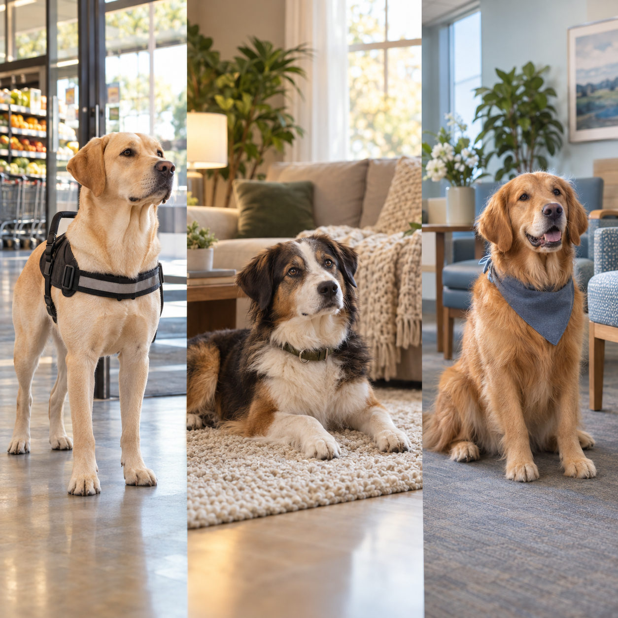 Decoding Working Dogs: Service, Therapy, and Emotional Support Animals