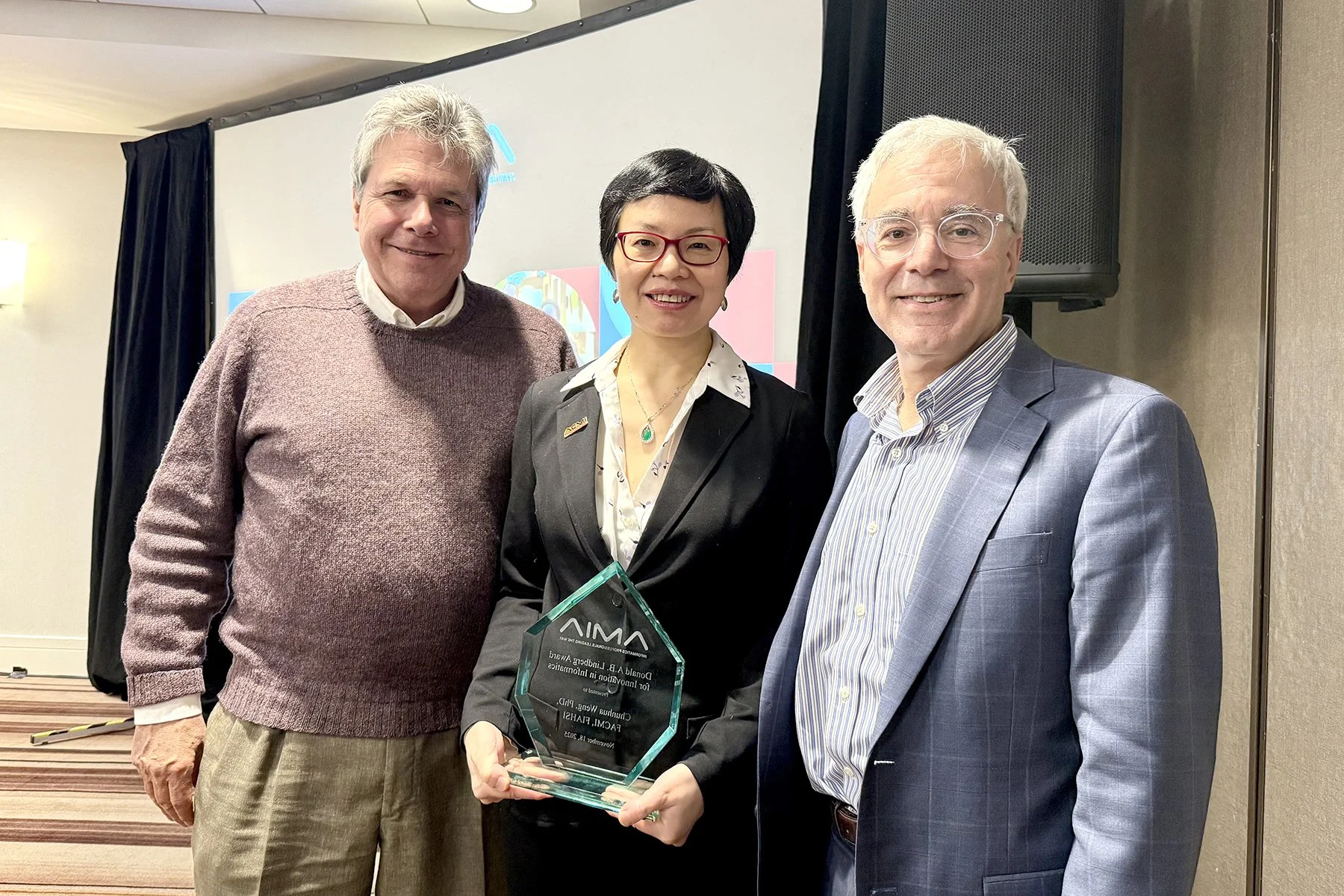 Dr. Chunhua Weng Awarded AMIA’s 2025 Donald A.B. Lindberg Award for Innovation in Informatics