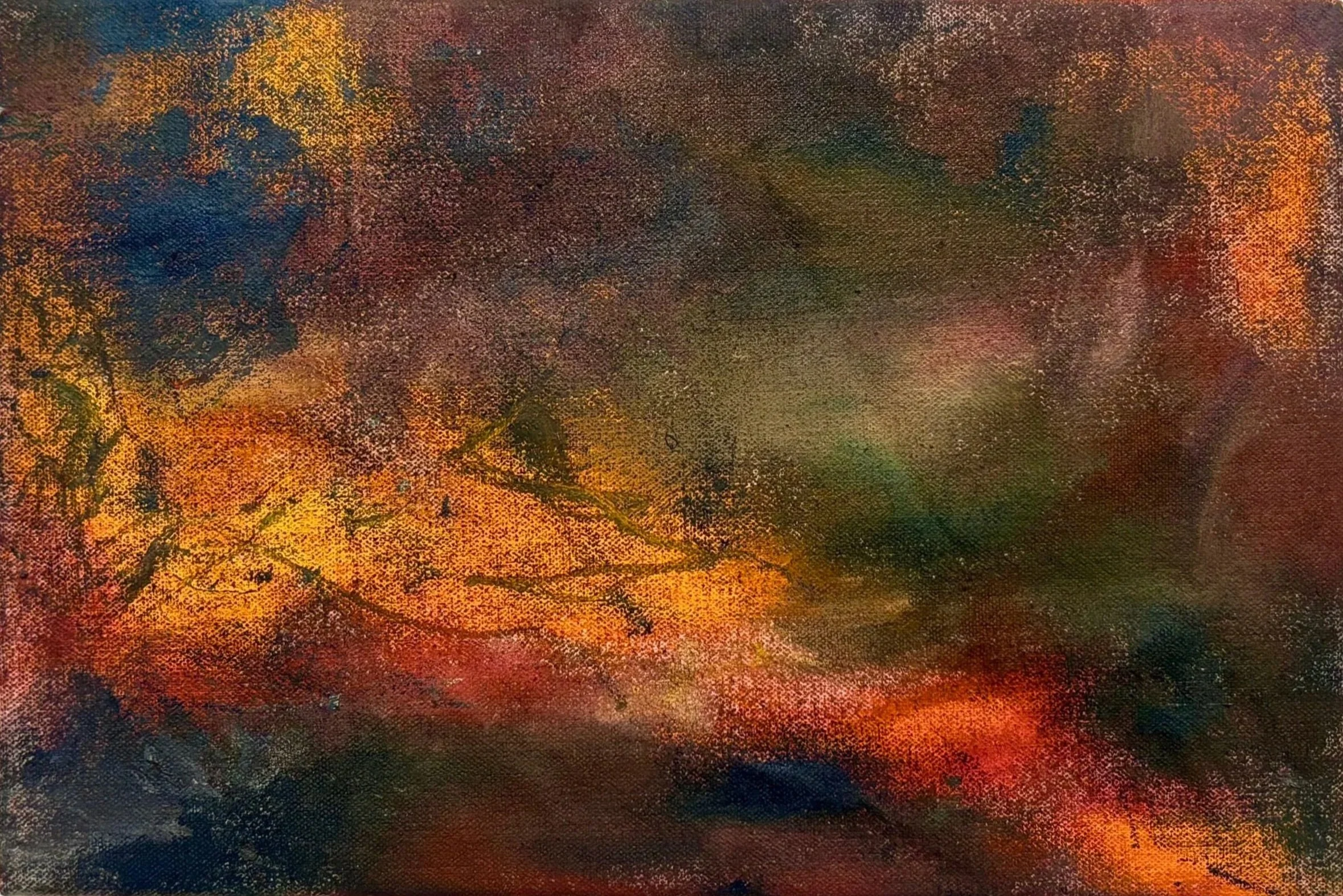 Reclining figure, oil and graphite on canvas, 8x12in 