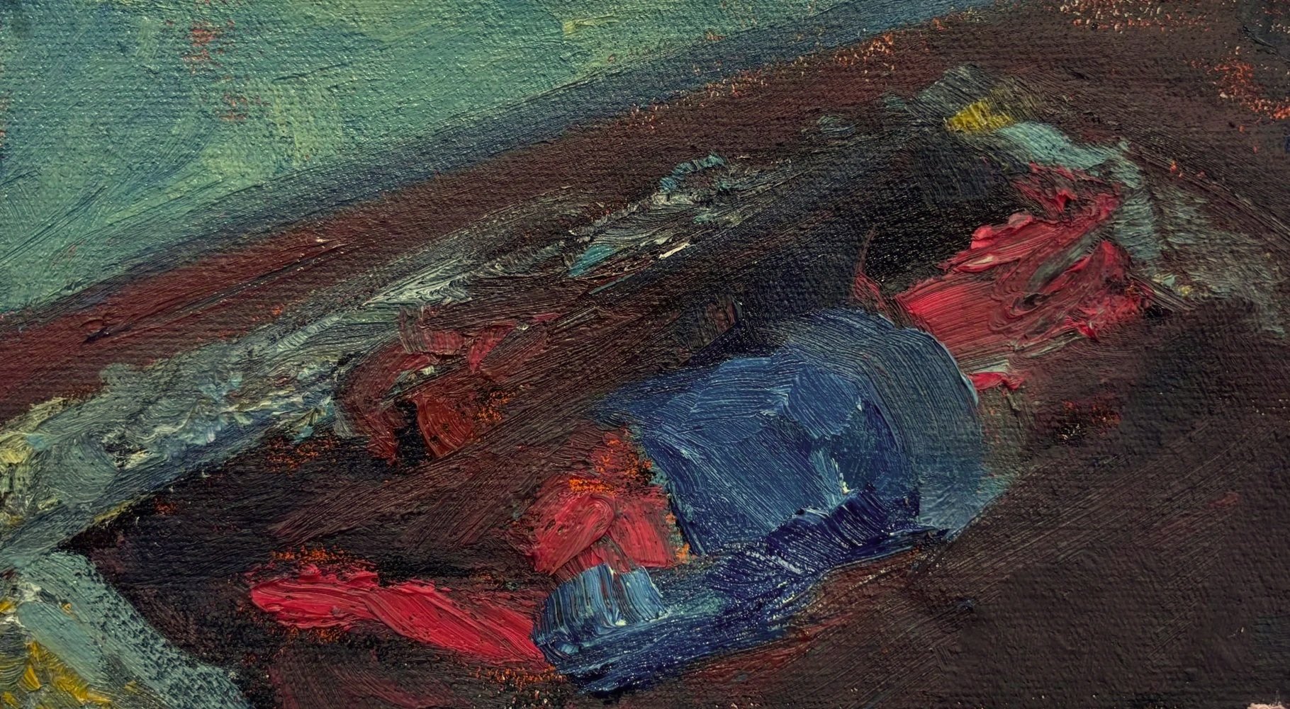 Study for Midday, oil on canvas, 3x6in 