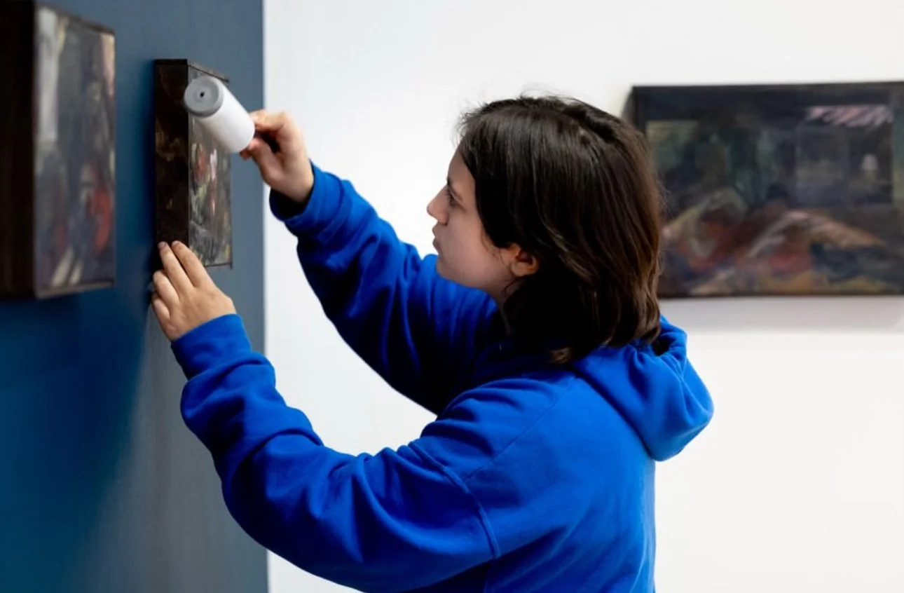 Installation shot for At the Table, Bates College Museum of Art