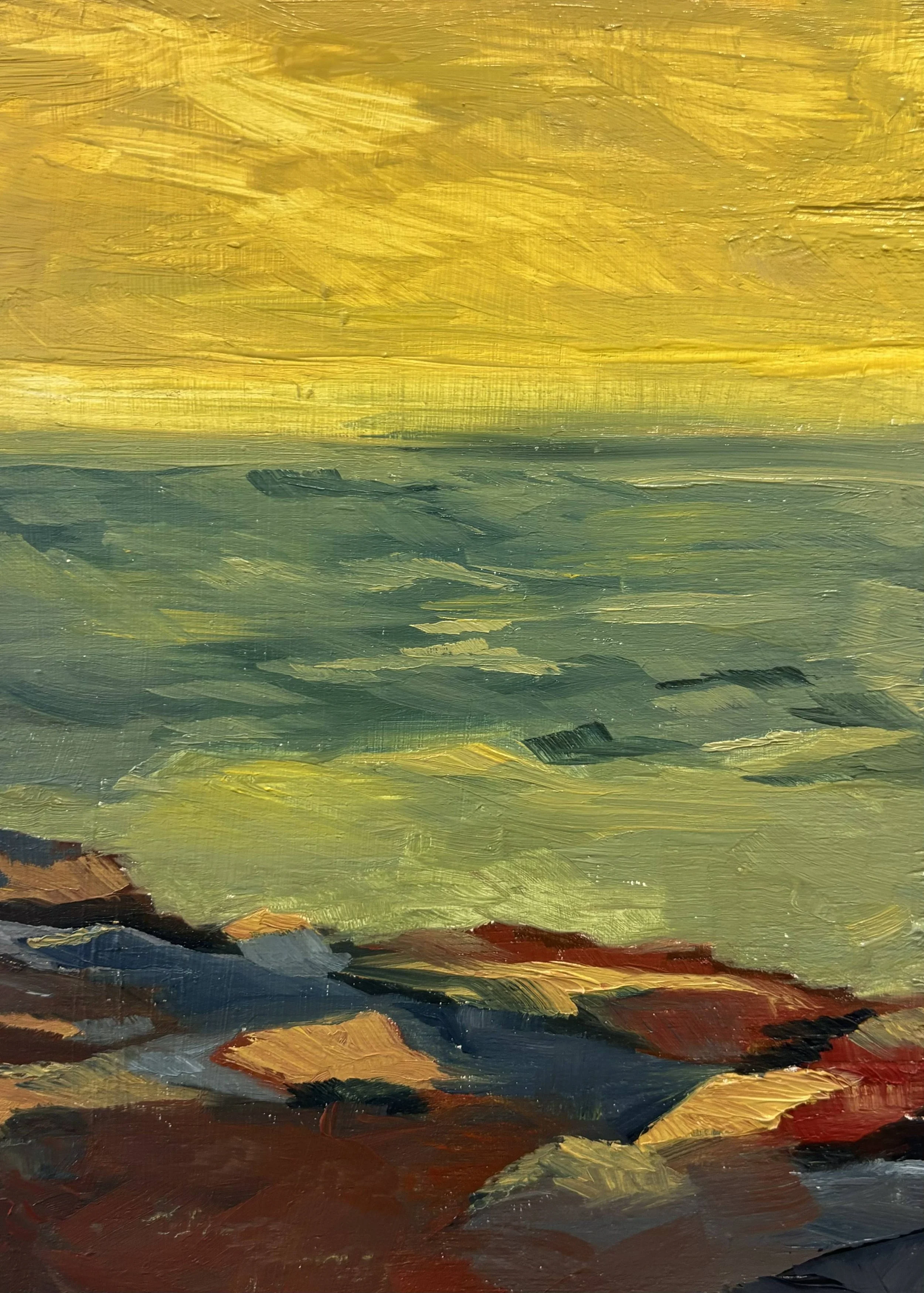 Nazaré, oil on wood board, 11x6in