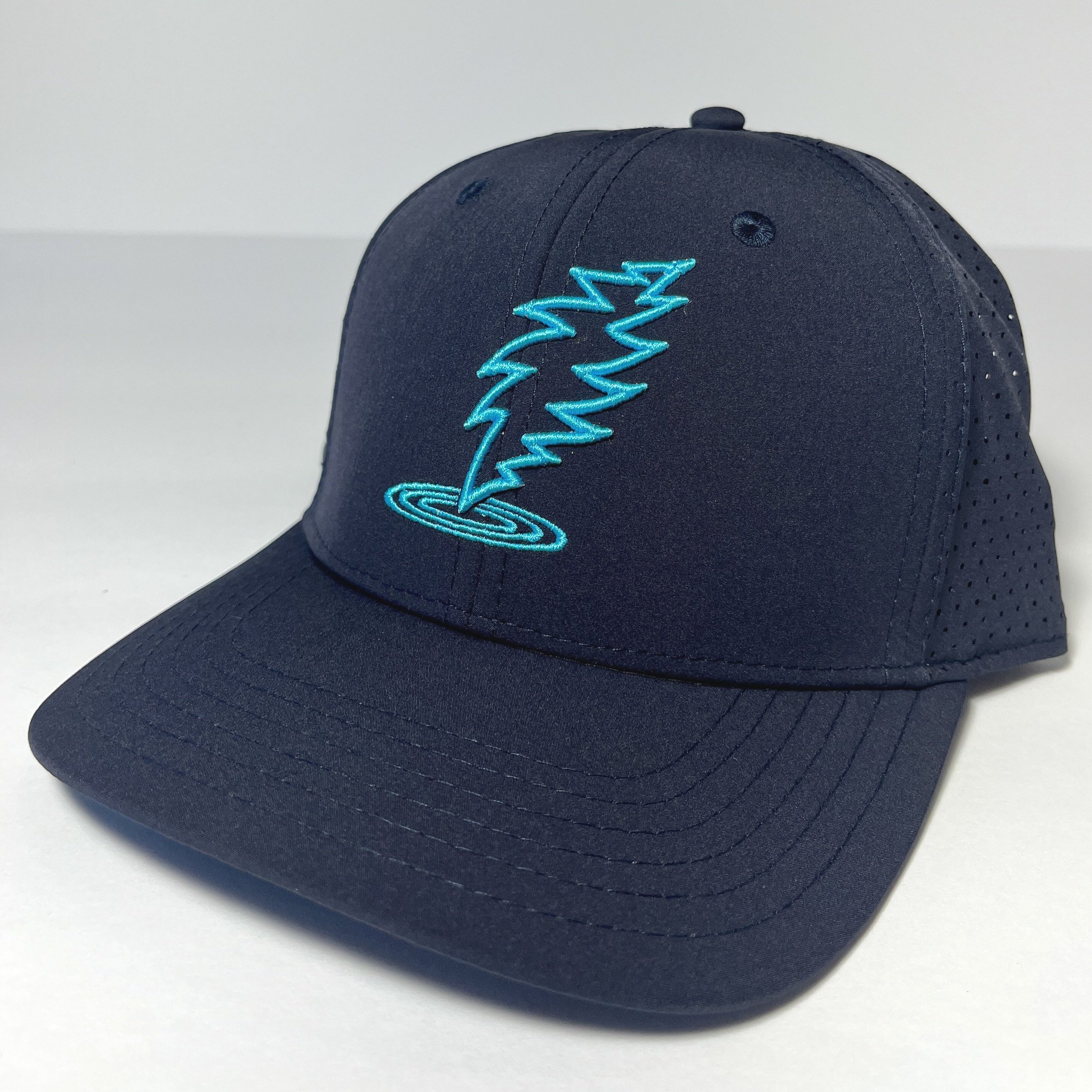 NAVY BLUE with AQUA logo
