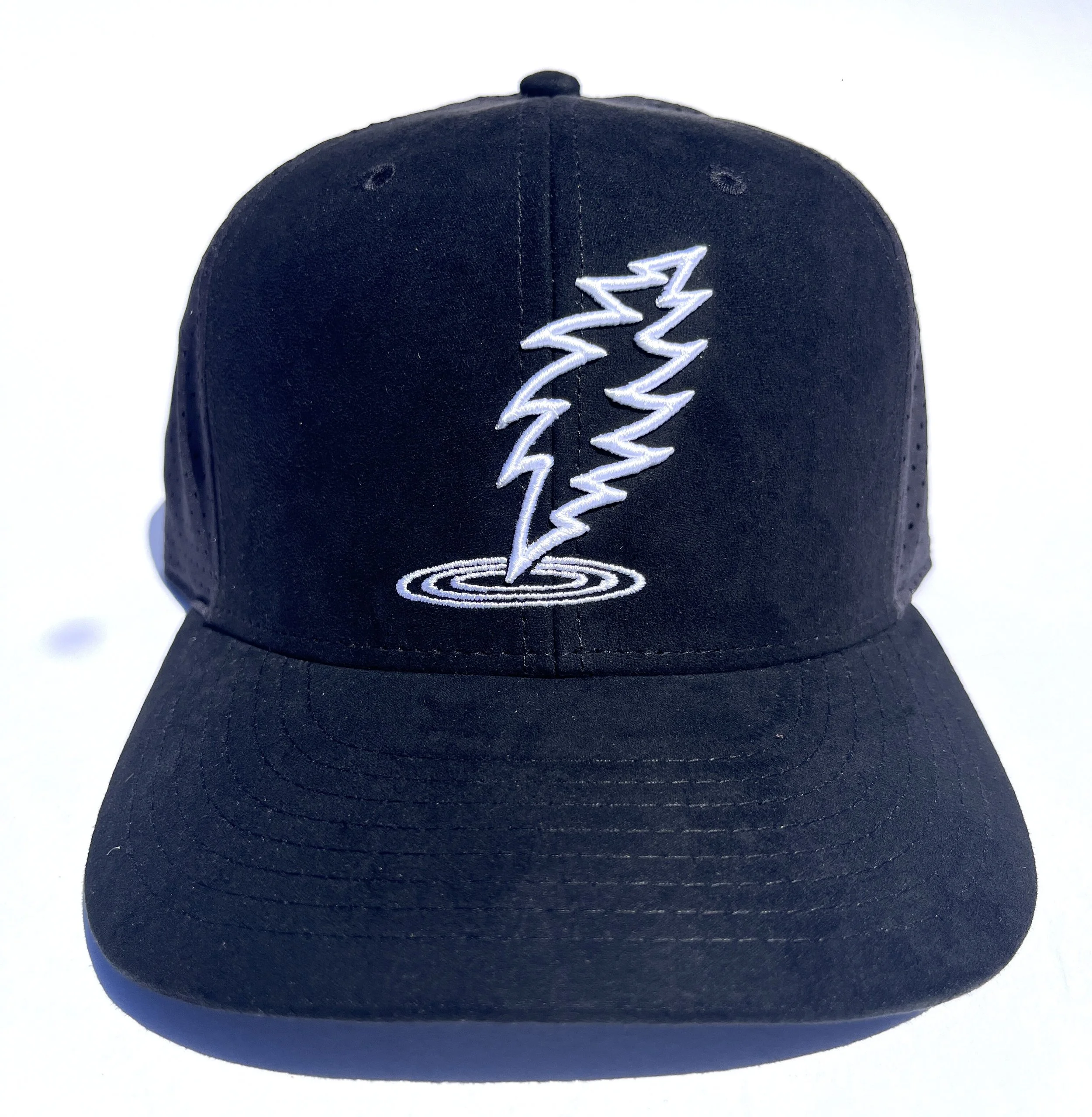 Black with WHITE Dancin' bolt-Ripple logo