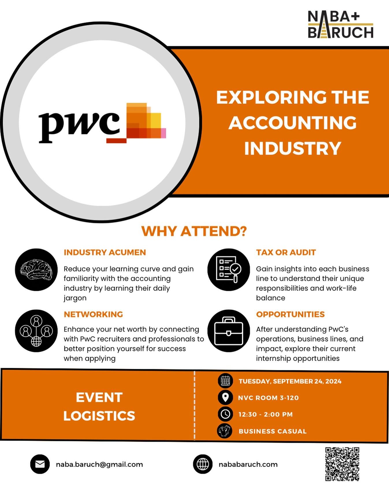 Ready to dive into the world of accounting? Join us for an exclusive event with PwC! Gain industry knowledge, explore tax and audit fields, and unlock valuable networking opportunities.

🗓️ Date: Tuesday, September 24, 2024 

🔗 Access the RSVP link