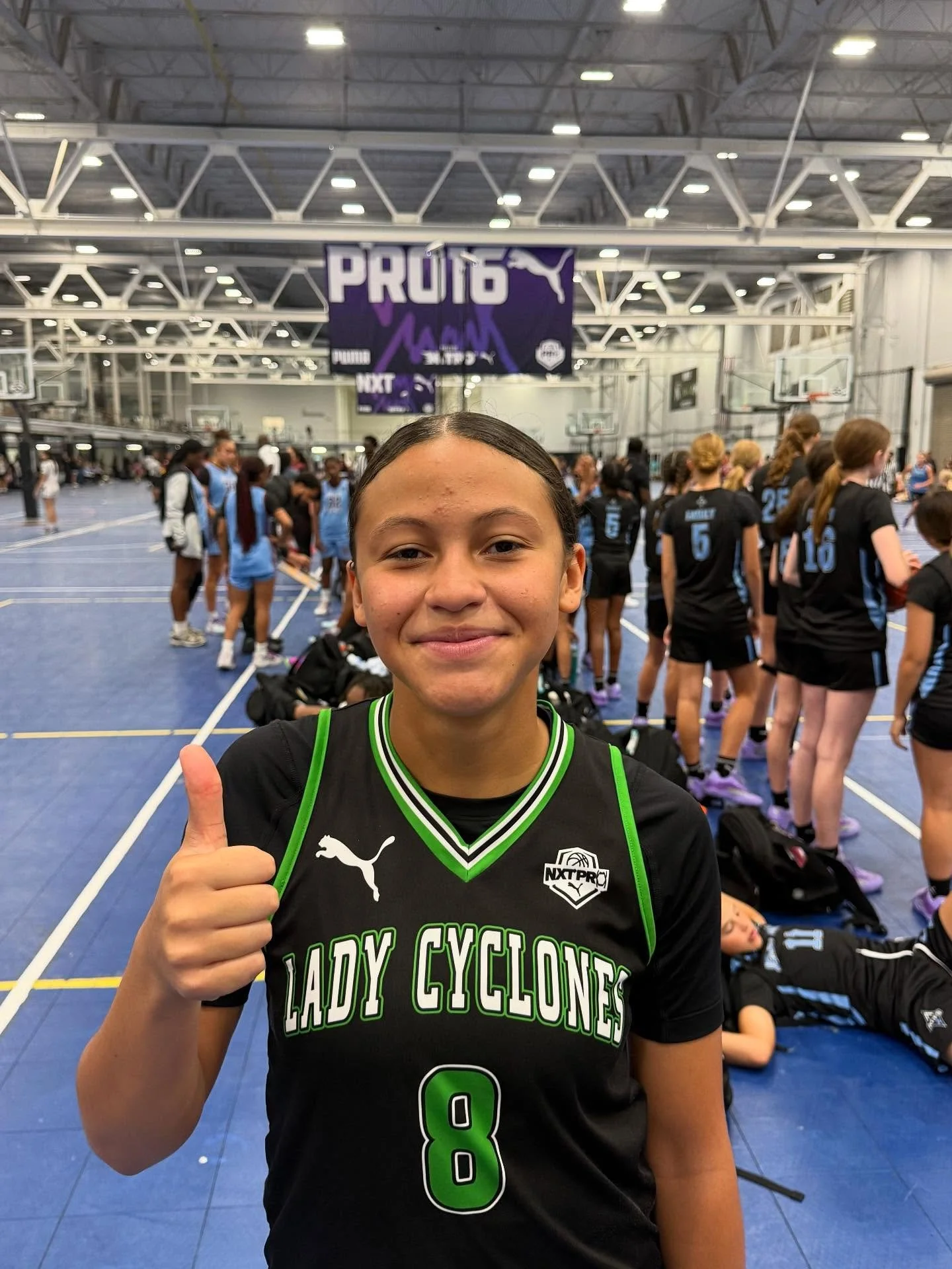PLAYER OF THE GAME! 🏀

Kaydence Norman

8 Pts
6 Reb
4 Ast
4 Stl

The Lady Cyclones Def. Team Signs 26-25

Kaydence showed out on both ends leading the charge on offense and defense. A prolific ball handler that can remain calm under pressure to sque