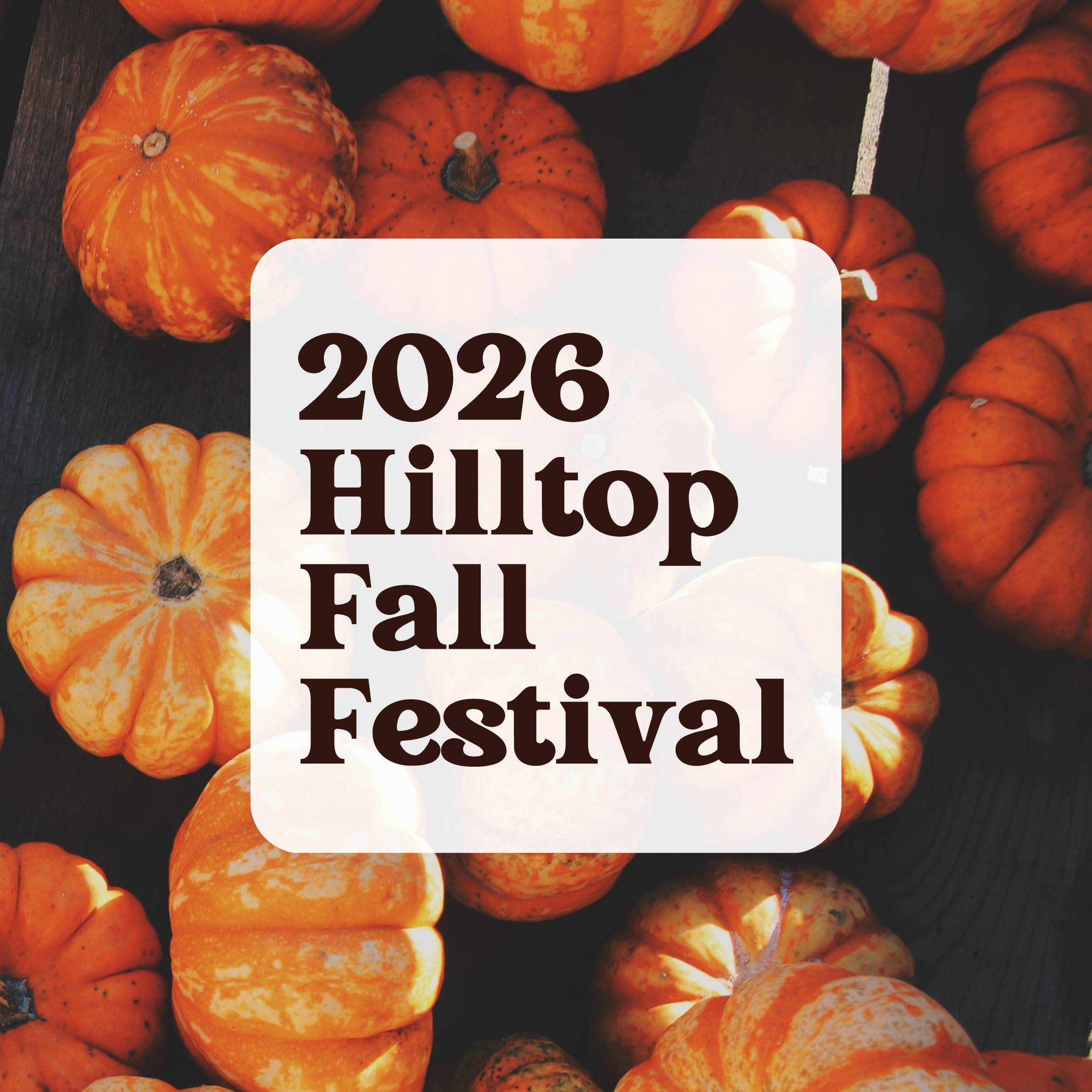 Vendor Booth @ Hilltop Fall Festival