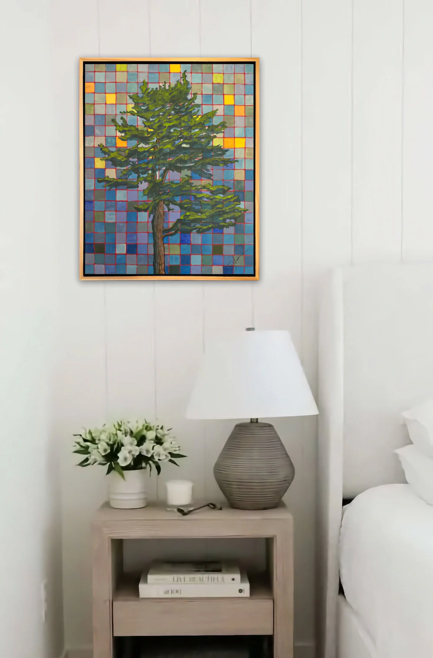 Pixelated Pine Side Table.jpg