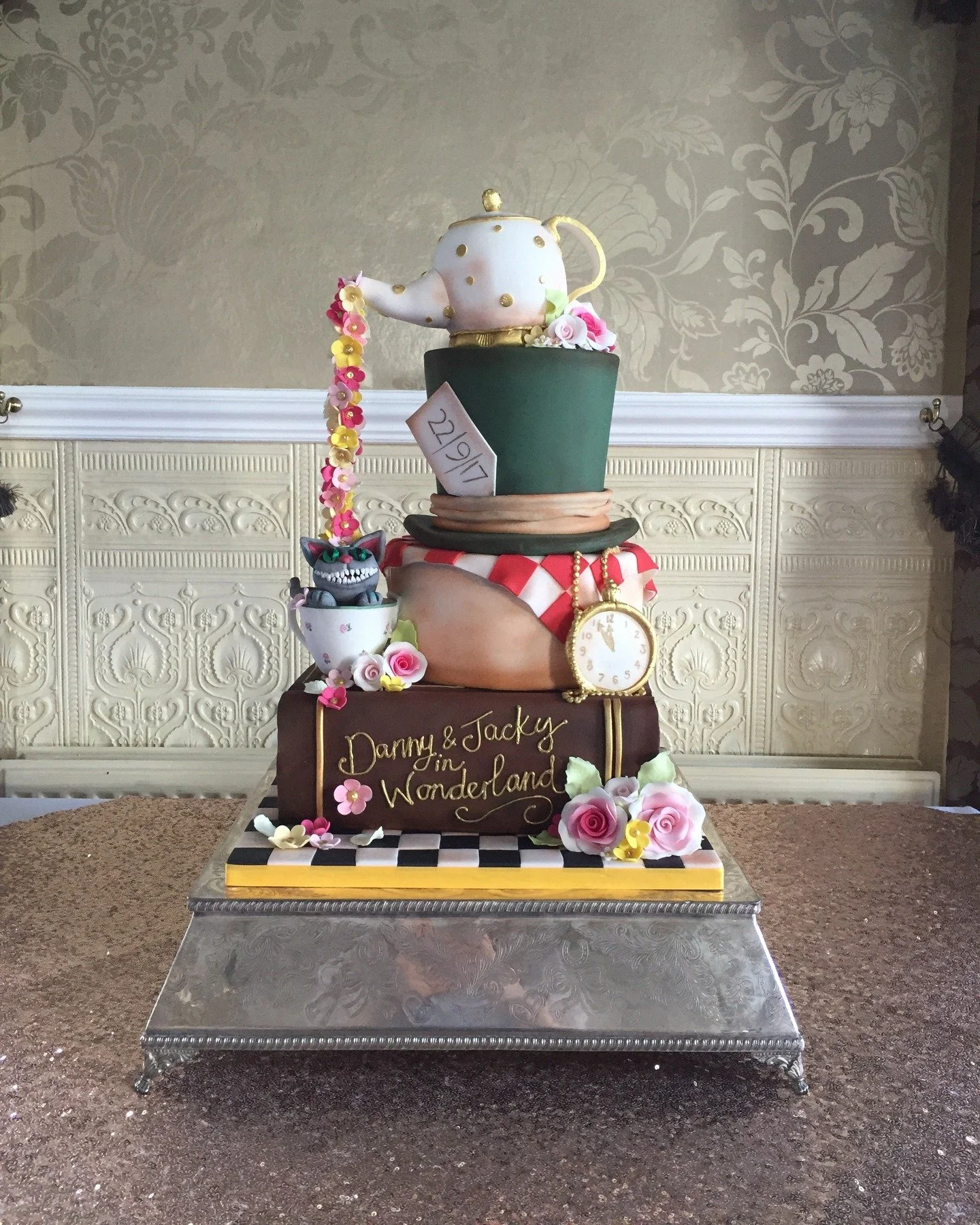 8 years later...looking back at this cake I made for Danny and Jackie's big day all those years ago I see how my style has changed and the way I design and make cakes has evolved but I think this design especially, will always be timeless and I still