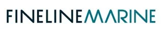 Logo of Fineline Marine with blue and black text.