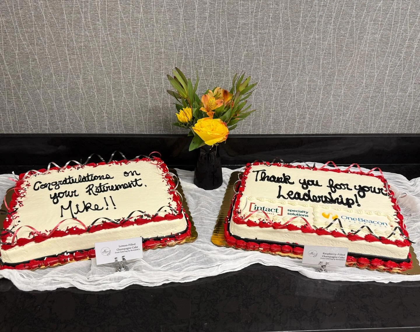 Another sweet retirement party in the books! 🎉 Retirement looks good with champagne cake and good company. Wishing the retiree all the best in this exciting new chapter! 

#retirement #retiredlife #retirementcelebration #events #eventplanning