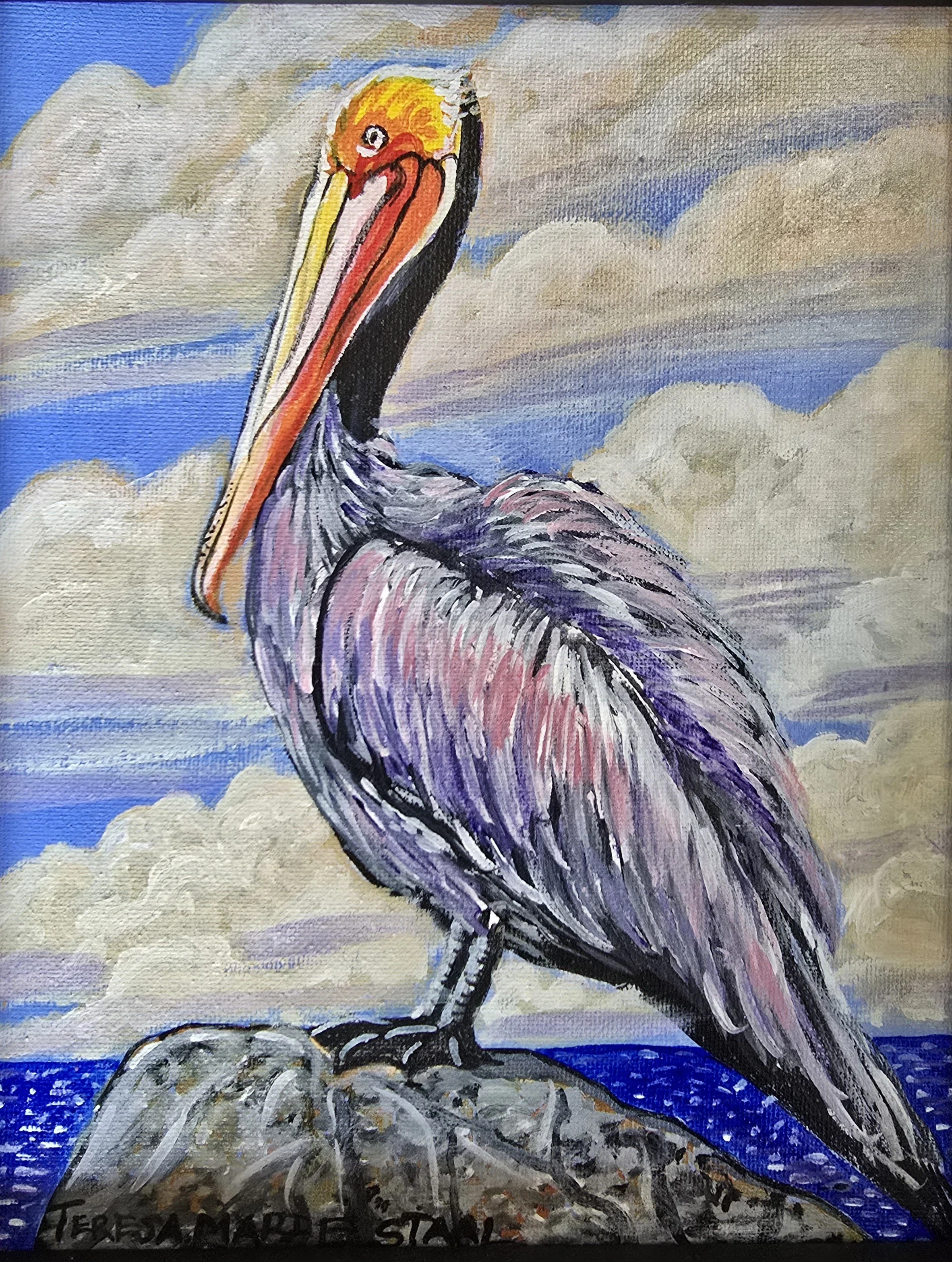 Staal Cowley, Teresa M, Pelican Watch, Acrylic, 8 x 10 - Teresa StaalCowley (Teresa Marie Art_ Design).jpg